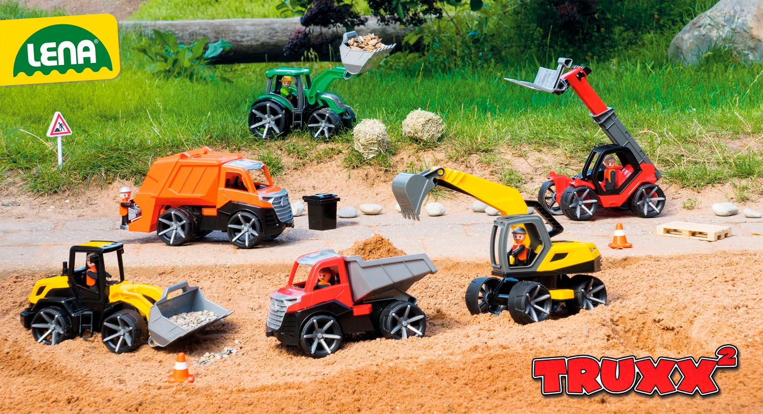 Lena® Spielzeug-Bagger »Truxx« inklusive Spielfigur, Made in Europe