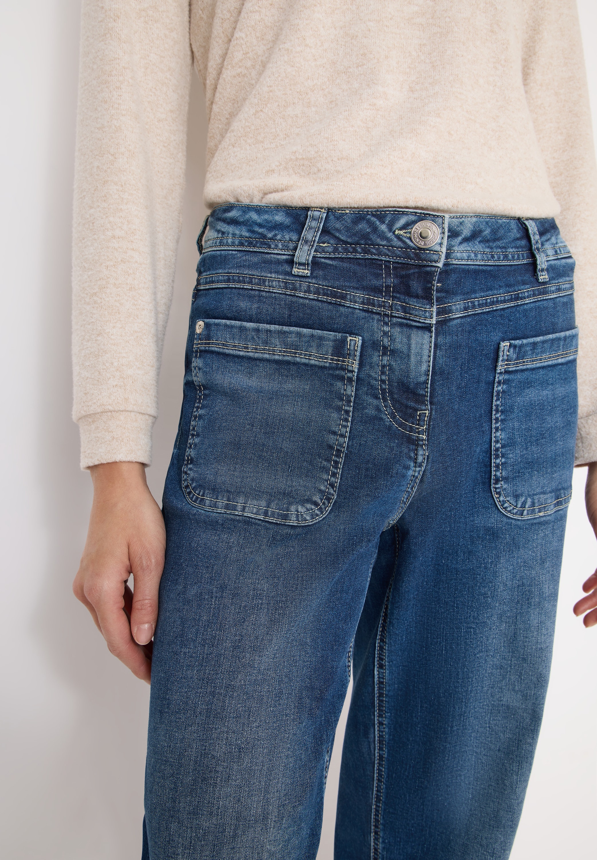 Cecil Loose-fit-Jeans »Style NEELE« Wide Leg Patch Pocket Jeans
