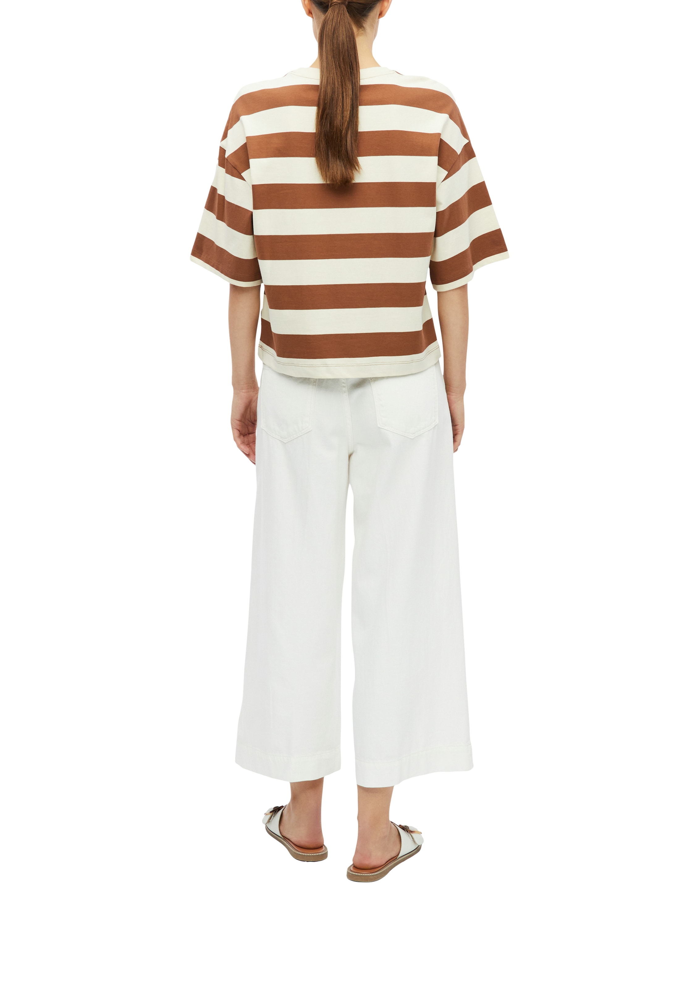 s.Oliver Kurzarmshirt Gestreiftes Sommershirt / Oversize und kurz