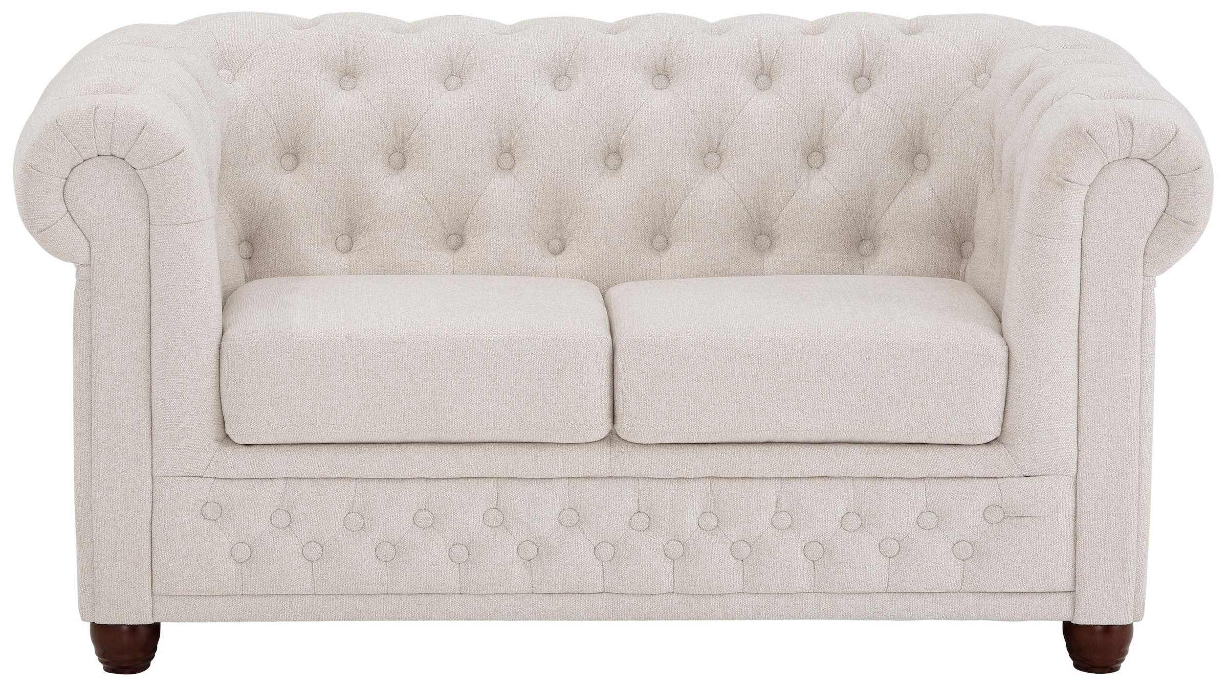 Home affaire Chesterfield-Sofa »New Castle«, mit hochwertiger Knopfheftung in Chesterfield-Design, B/T/H: 148/86/72