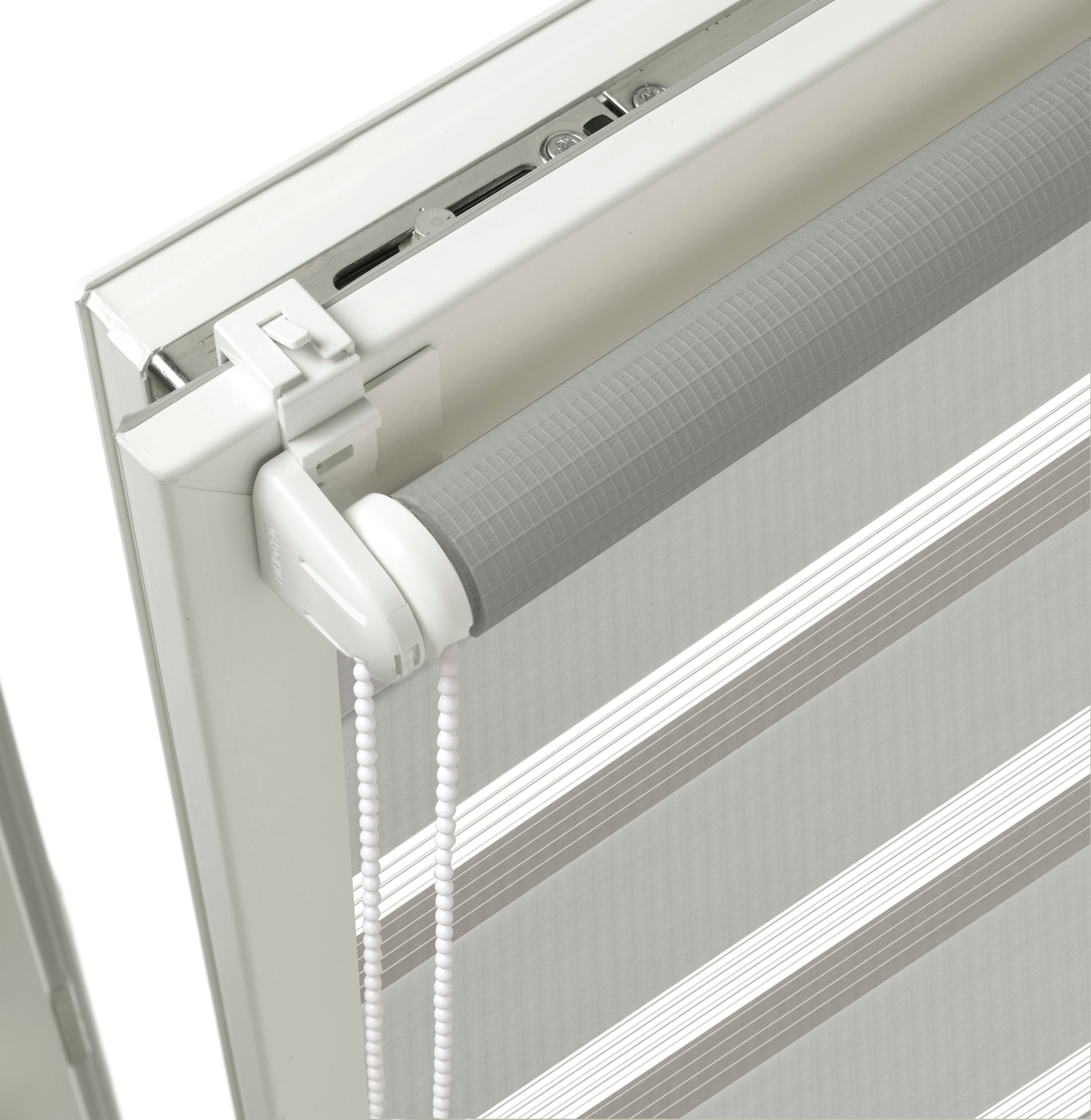 GARDINIA Doppelrollo »Easyfix« halbtransparent Sichtschutz mit Bohren/ohne Bohren freihängend segmentweise gewebter Stoff