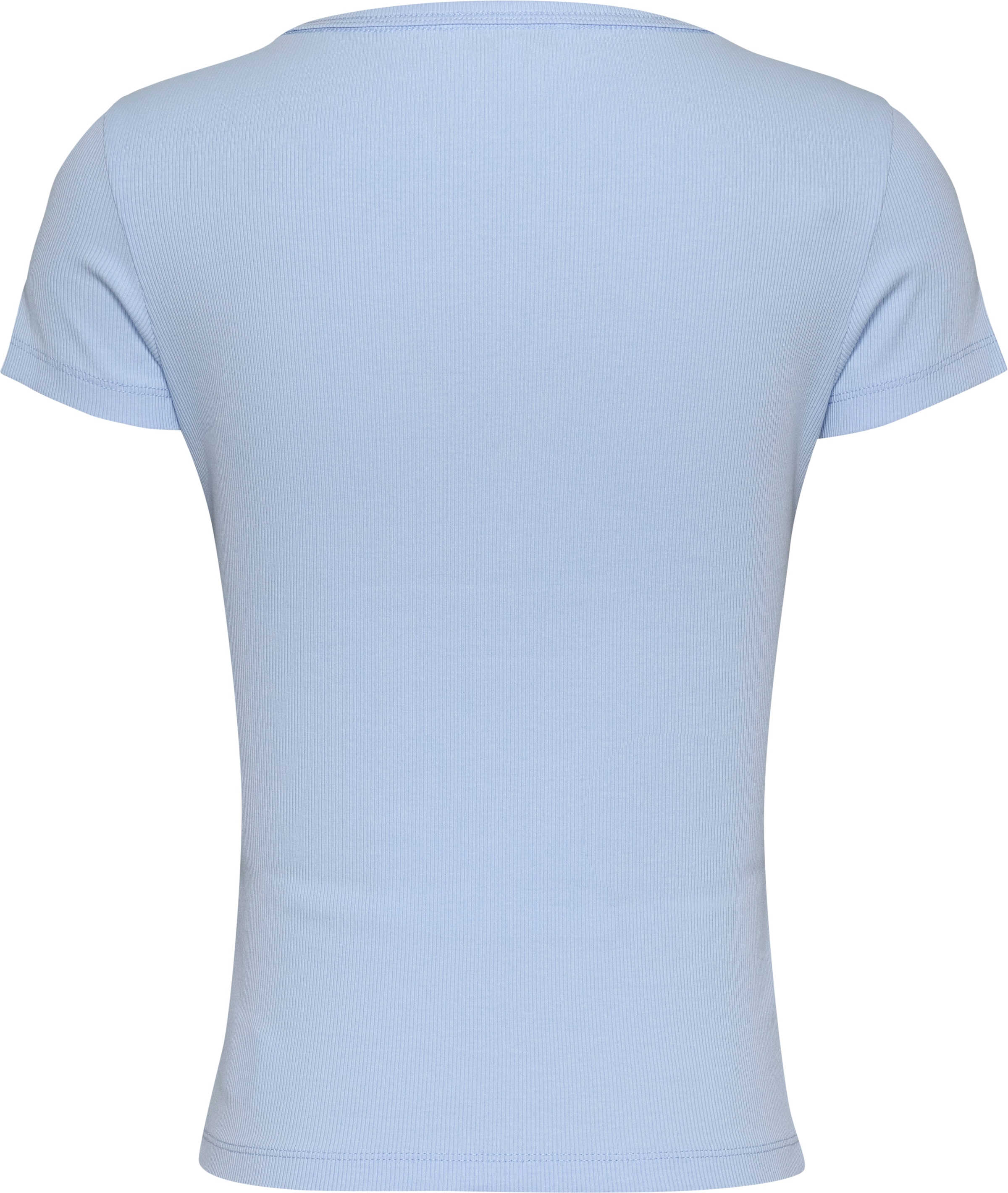 Tommy Jeans T-Shirt »TJW SLIM ESSENTIAL RIB V SS«, mit Logostickerei