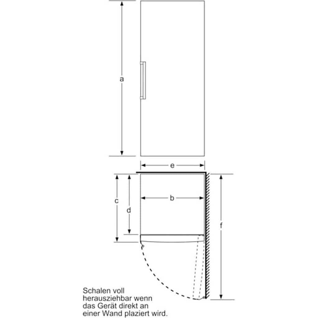 SIEMENS Gefrierschrank »GS51NAWCV«, 161 cm hoch, 70 cm breit