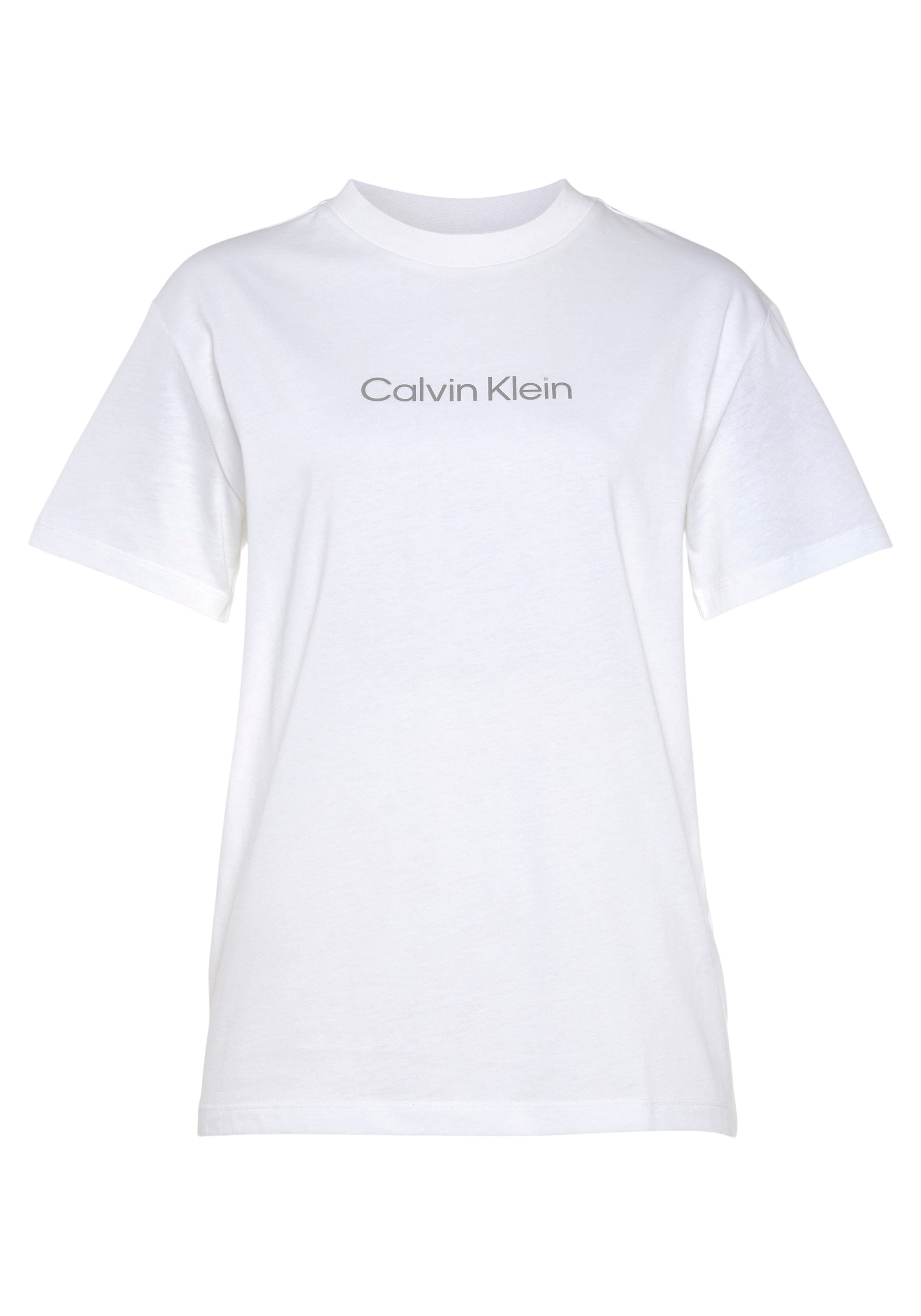 der T-Shirt Klein Calvin Print LOGO METALLIC Klein Brust »HERO mit auf ♕ bei T-SHIRT«, Calvin
