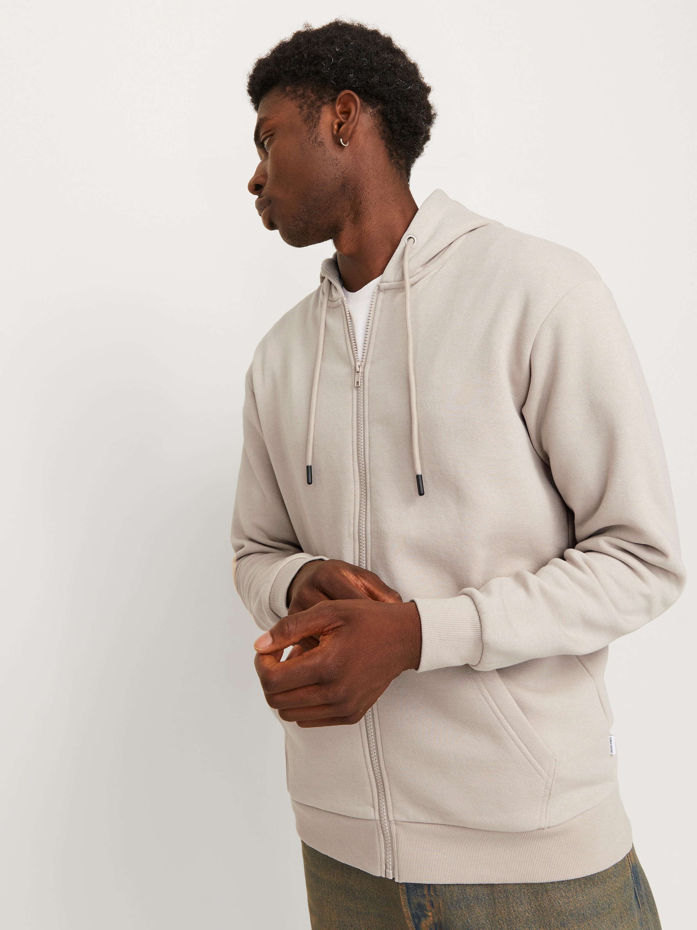 Jack & Jones Kapuzensweatjacke »JJEBRADLEY mit Kapuze, ideal für kalte Jahreszeit« Materialmix, relaxed fit