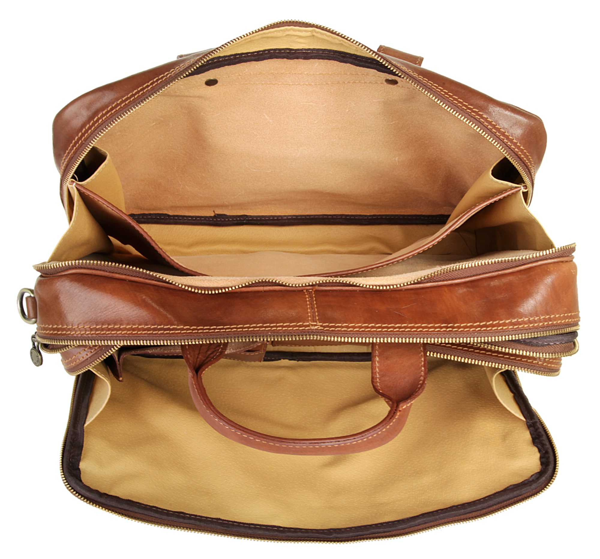 Piké Aktentasche, echt Leder, Made in Italy