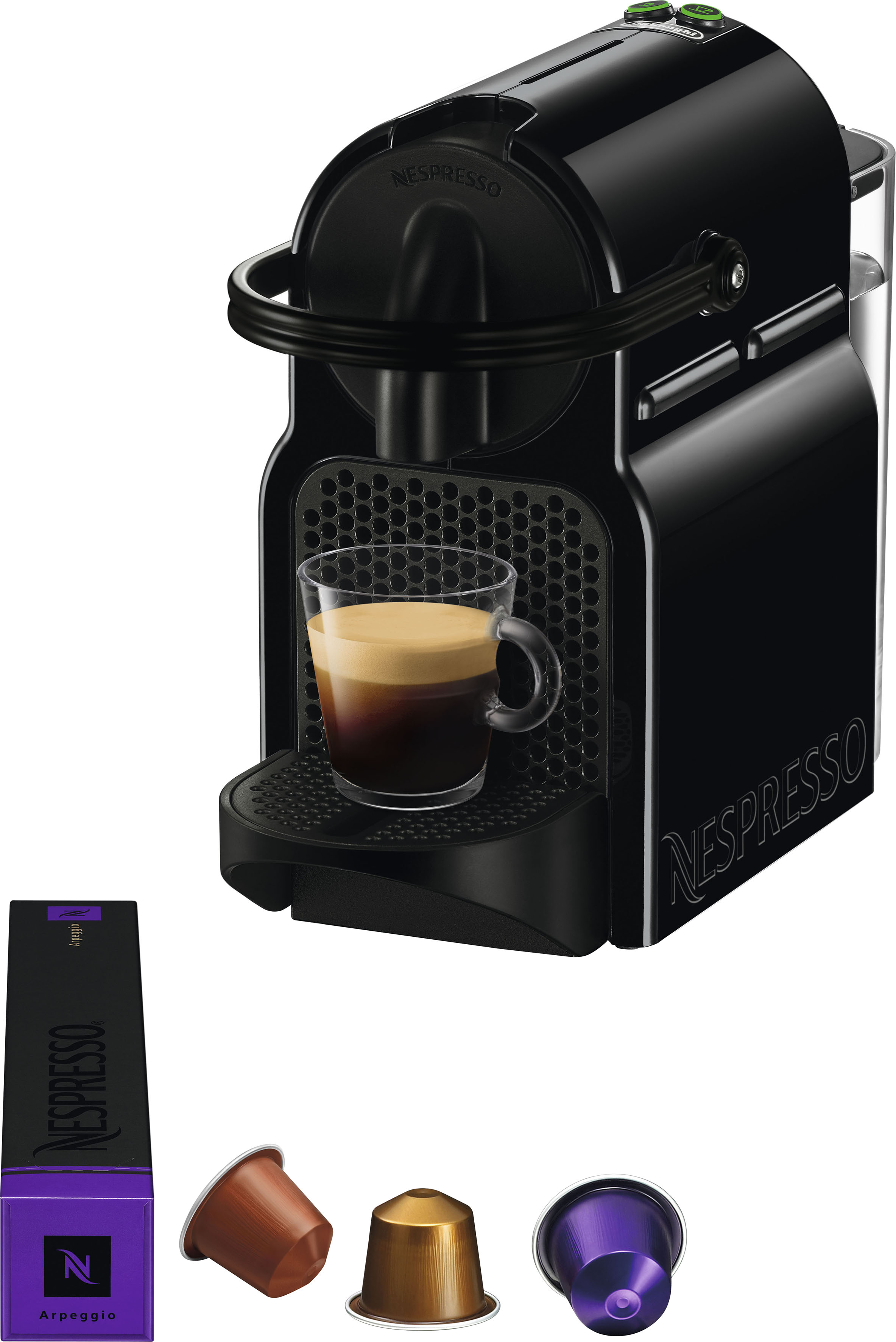 Kapselmaschine »Inissia EN 80.B von DeLonghi, Black«, inkl. Willkommenspaket mit 14...