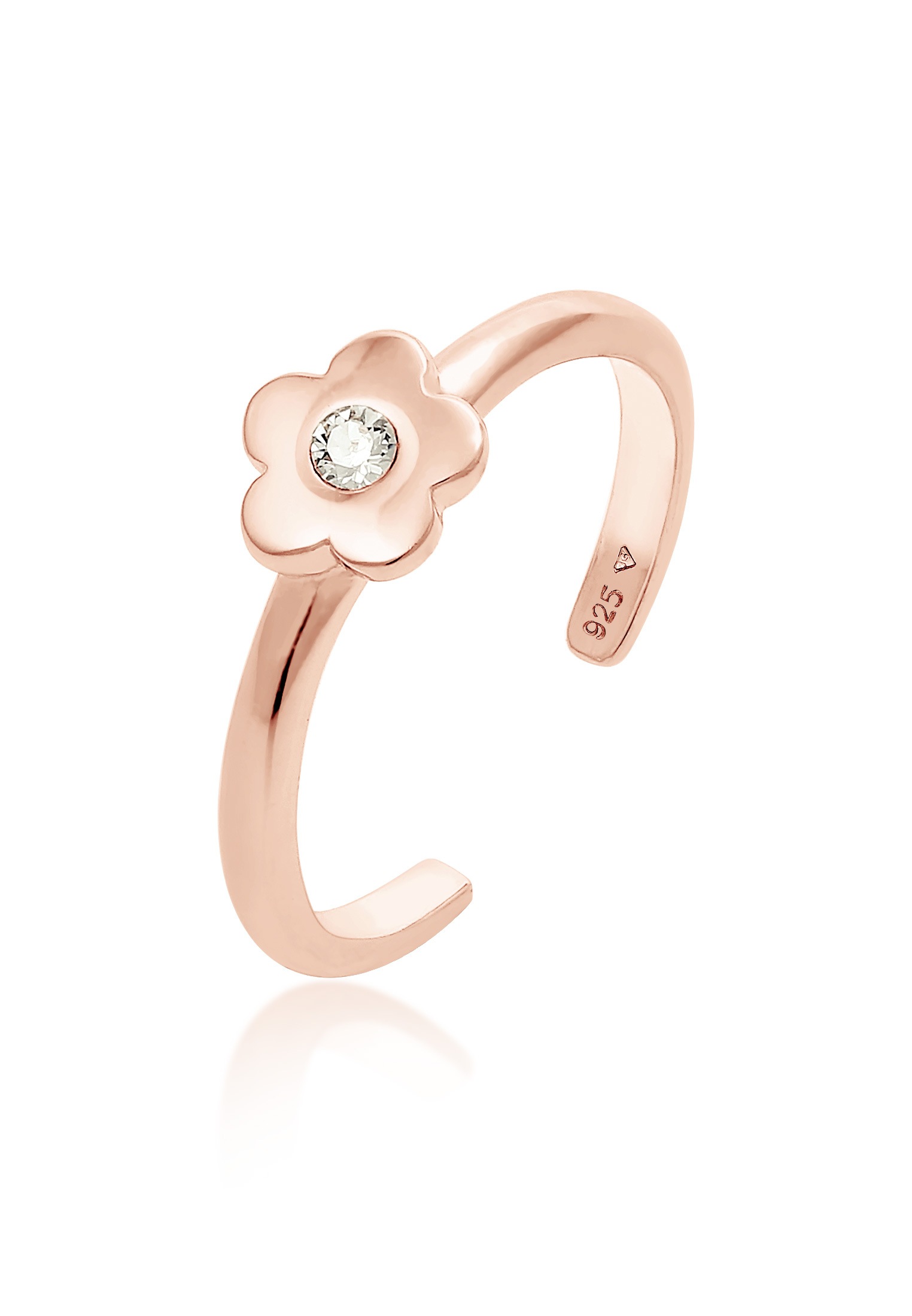 Elli Fingerring »Ring Kinder Blume Kristall 925 Silber«