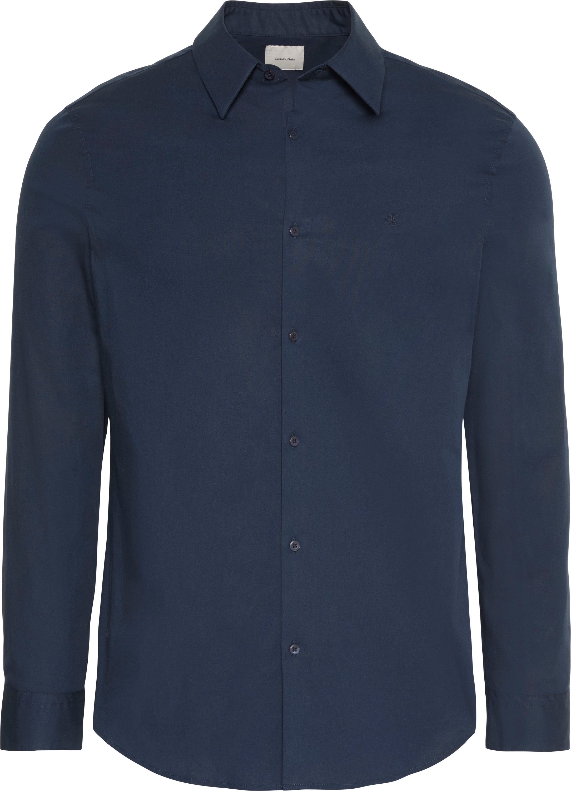 Calvin Klein Langarmhemd »LS SOLID STRETCH SLIM SHIRT«, in Unifarbe