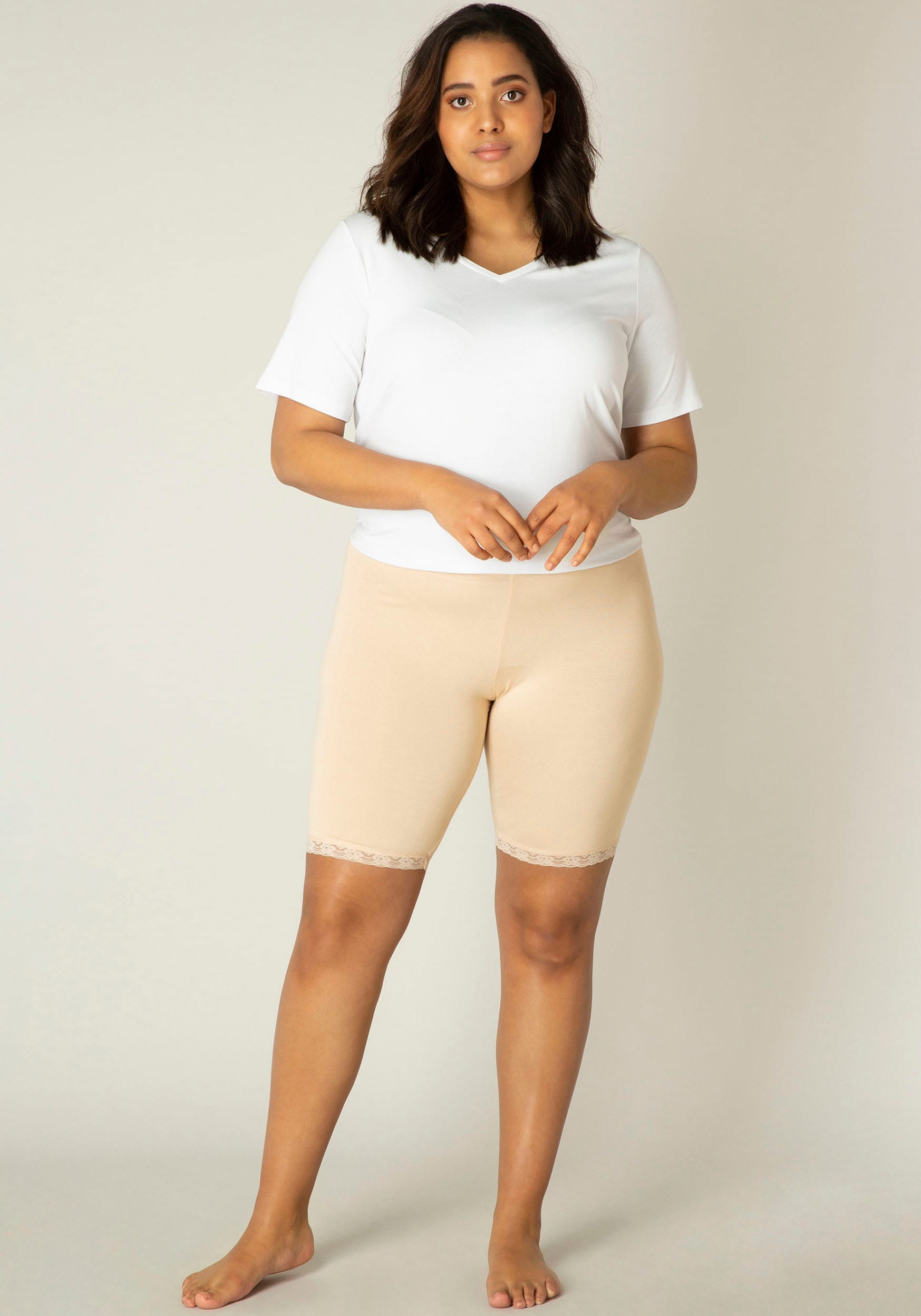 Base Level Curvy Radlerhose, (Set, 2 tlg.), mit dekorativer Spitze