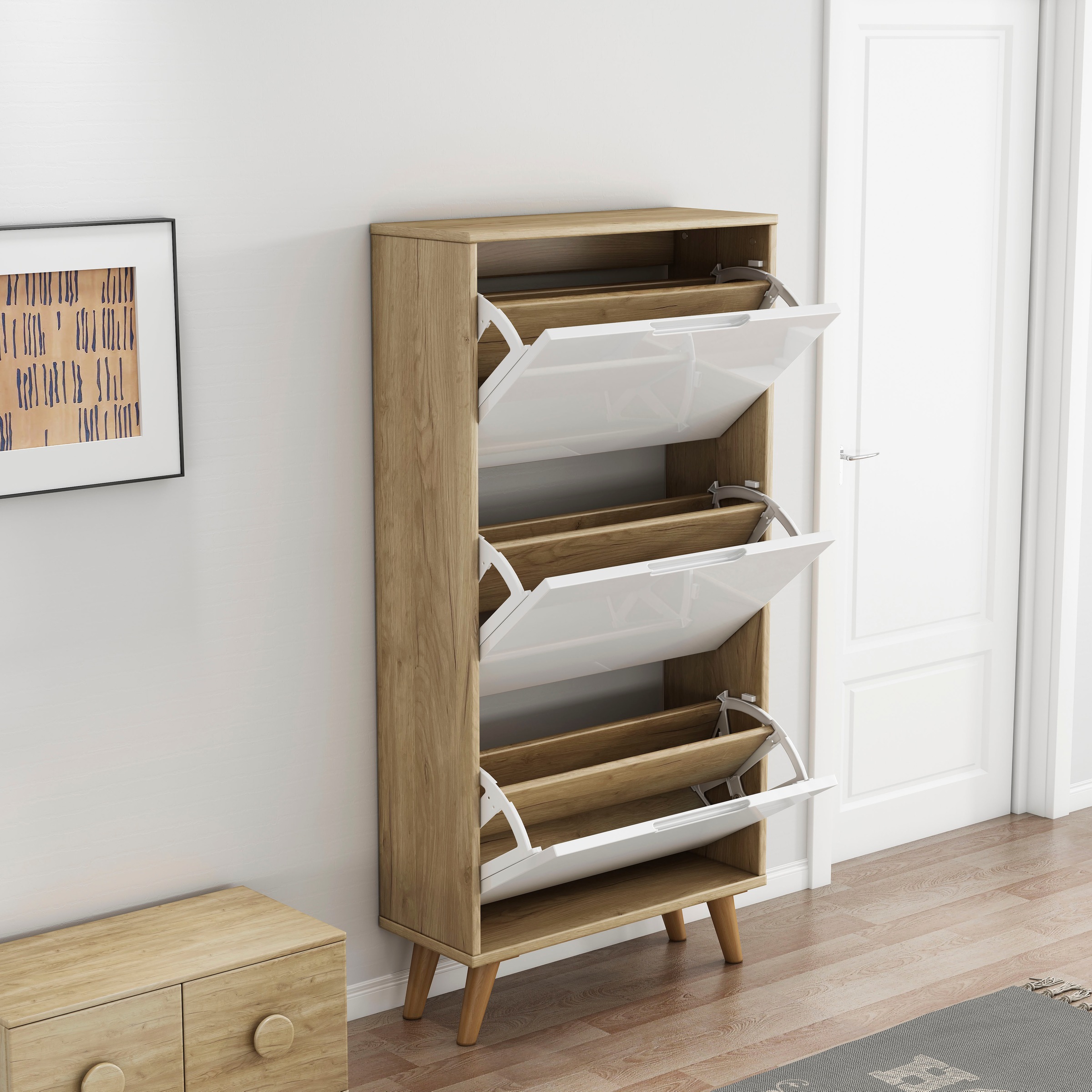 OTTO home Schuhschrank »Lund« FSC-zertifiziertem Holz, ABS-Kanten, Breite 62 cm