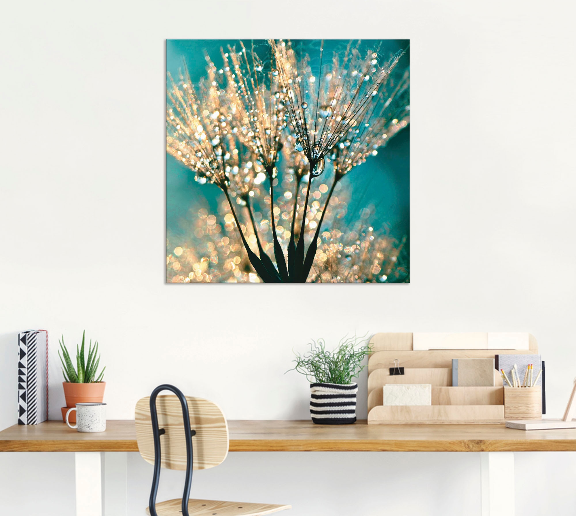 Artland Wandbild »Pusteblume Schirmchen abstrakt«, Blumen, (1 St.), als Alubild, Outdoorbild, Leinwandbild, Poster, Wandaufkleber