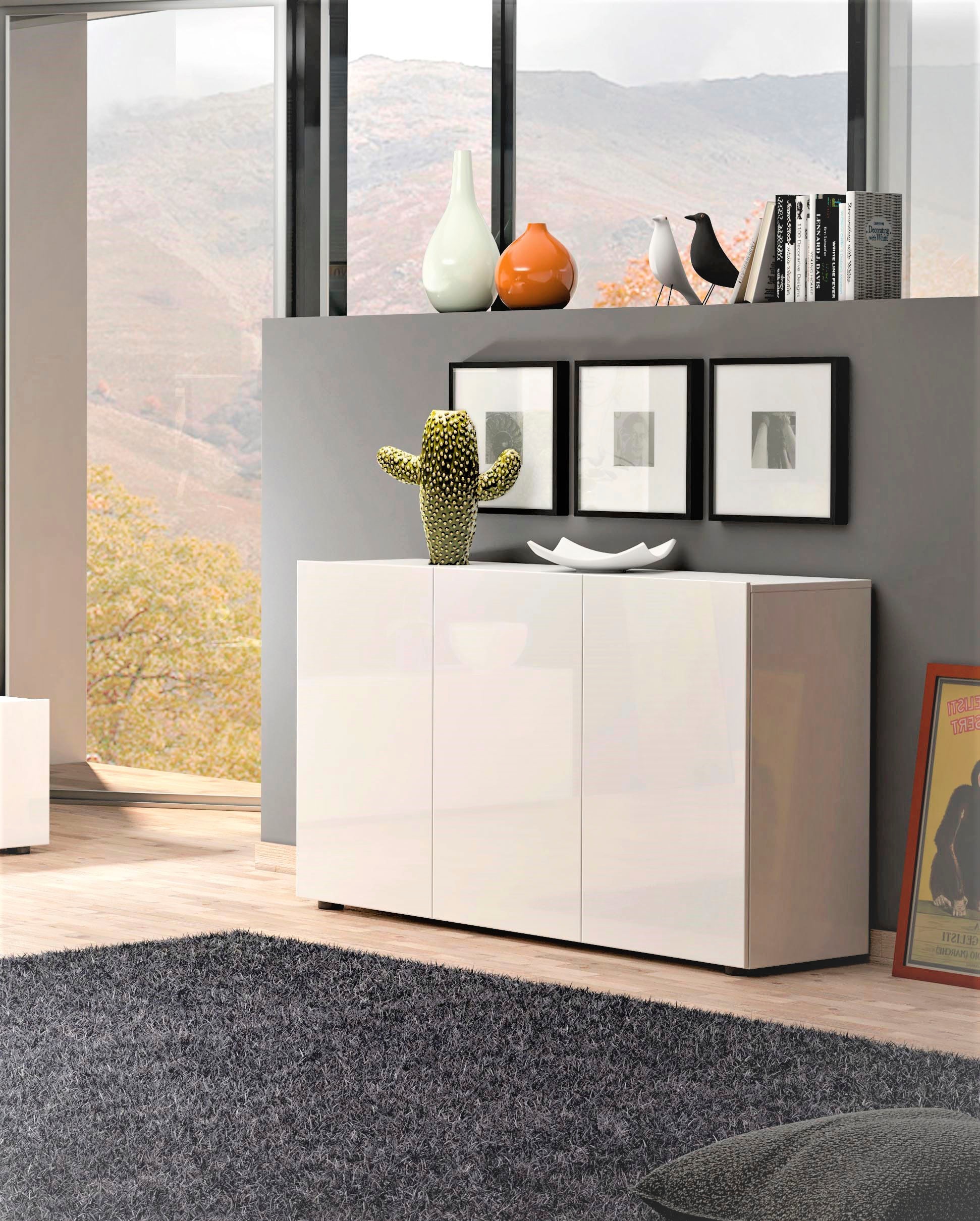INOSIGN Sideboard »Mister«, Kommode, komplett Hochglanz lackiert, Breite 135cm