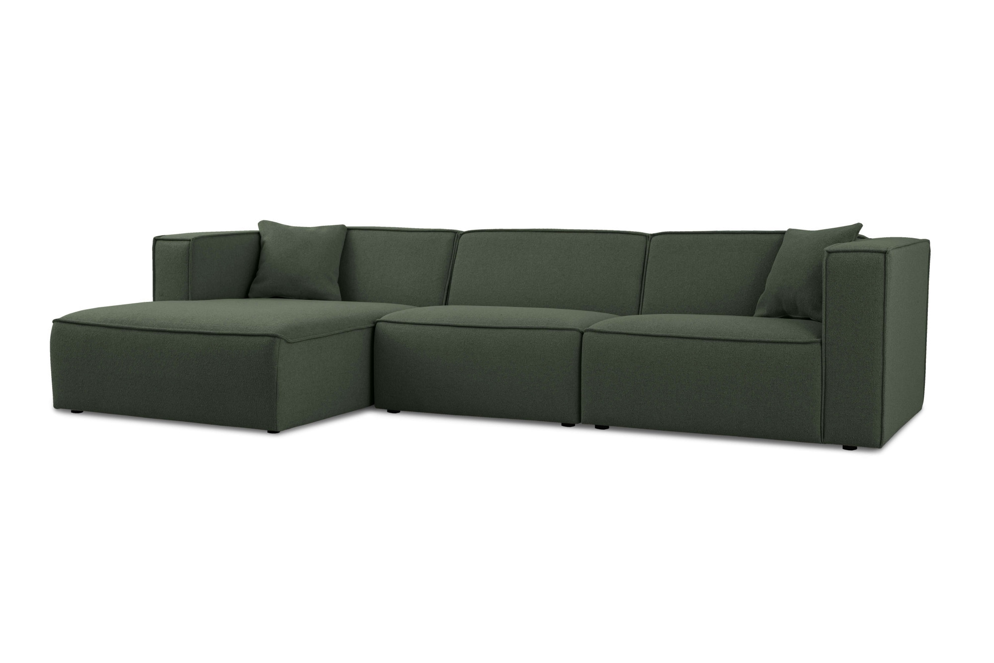 OTTO home Ecksofa »Tammie«, Breite 312 cm, Webstoff fein, bodentief, mit Wellenunterfederung