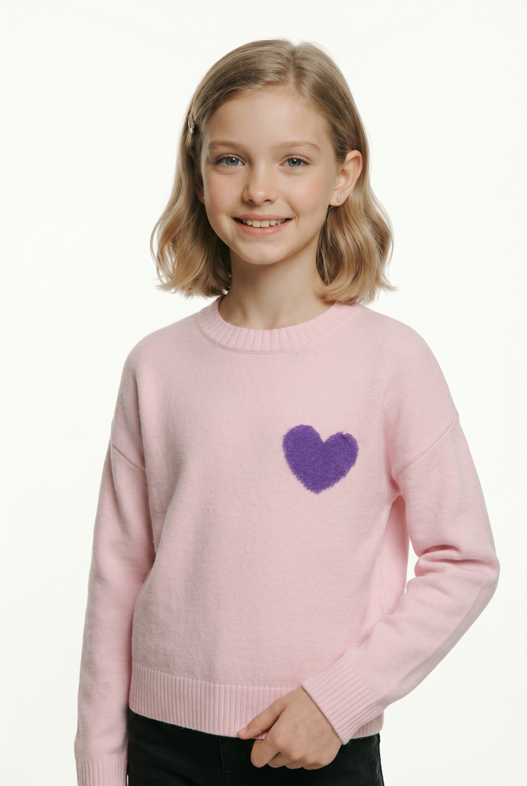 KIDS ONLY Strickpullover »KOGLEVA LS HEART O-NECK CS KNT« mit kleinem Herzen-Motiv auf der Brust