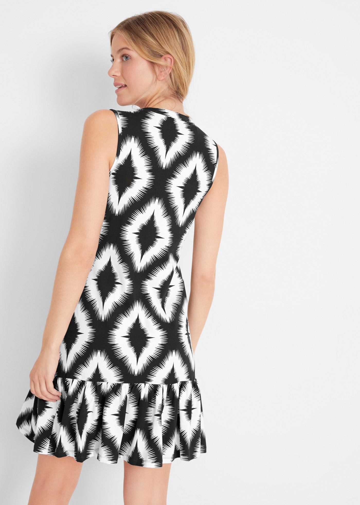 bonprix Jerseykleid »Jerseykleid aus softem Baumwoll-Mix« für eleganten Look, aus Baumwolle und Elasthan, Regular Fit