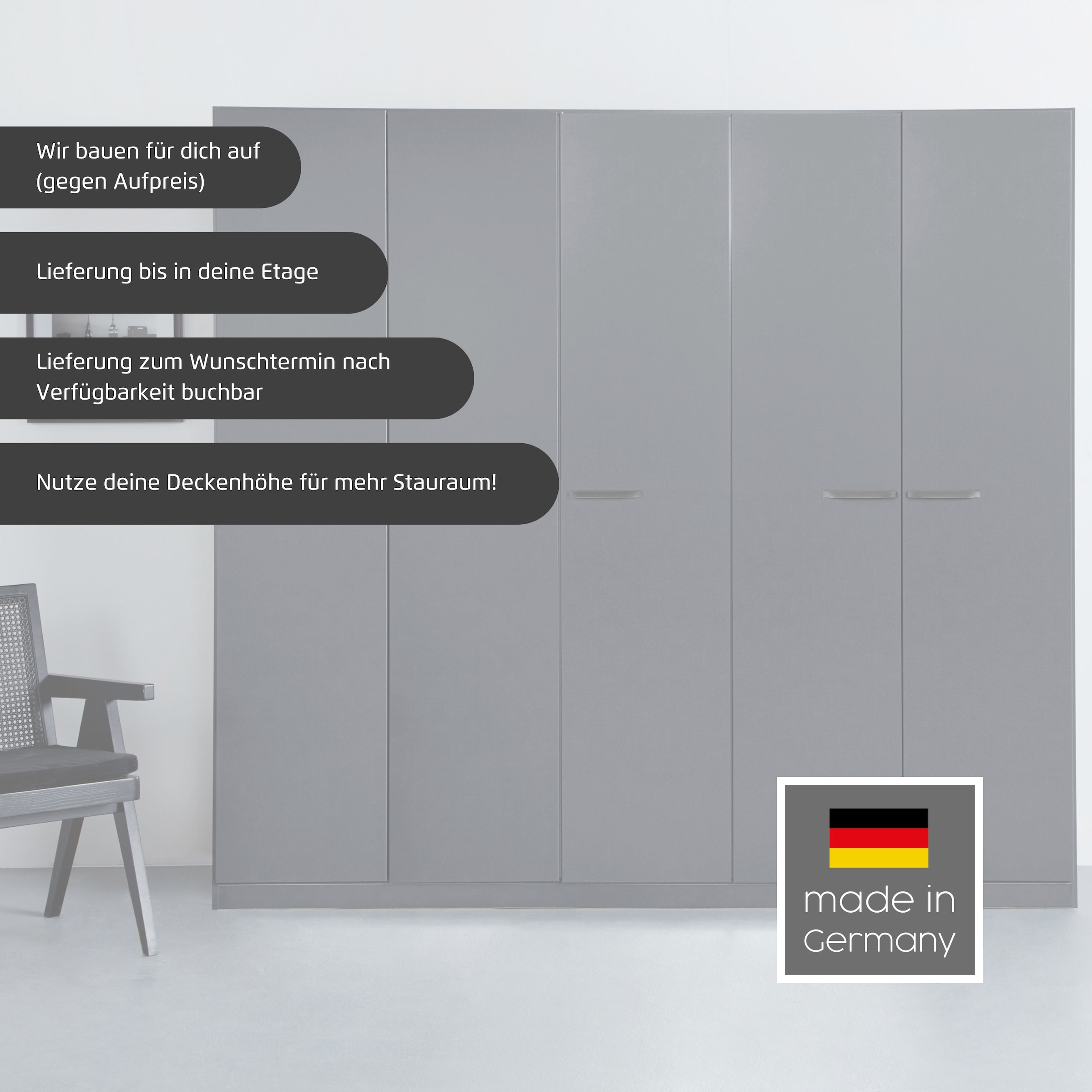 rauch Drehtürenschrank »Kleiderschrank Schrank Garderobe TOPSELLER OTELI inkl. Inneneinteilung«, mit 3 Innenschubladen extra Böden optional mit Spiegel MADE IN GERMANY
