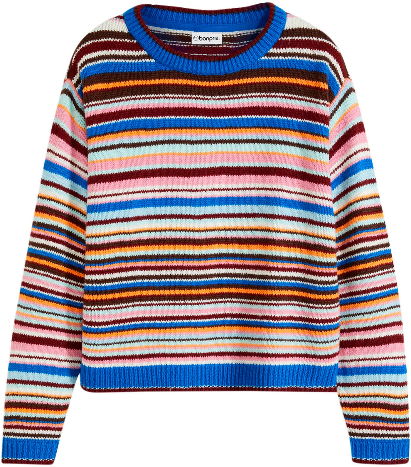 bonprix Strickpullover aus Polyacryl, gestreiftes Design, Oversize Passform