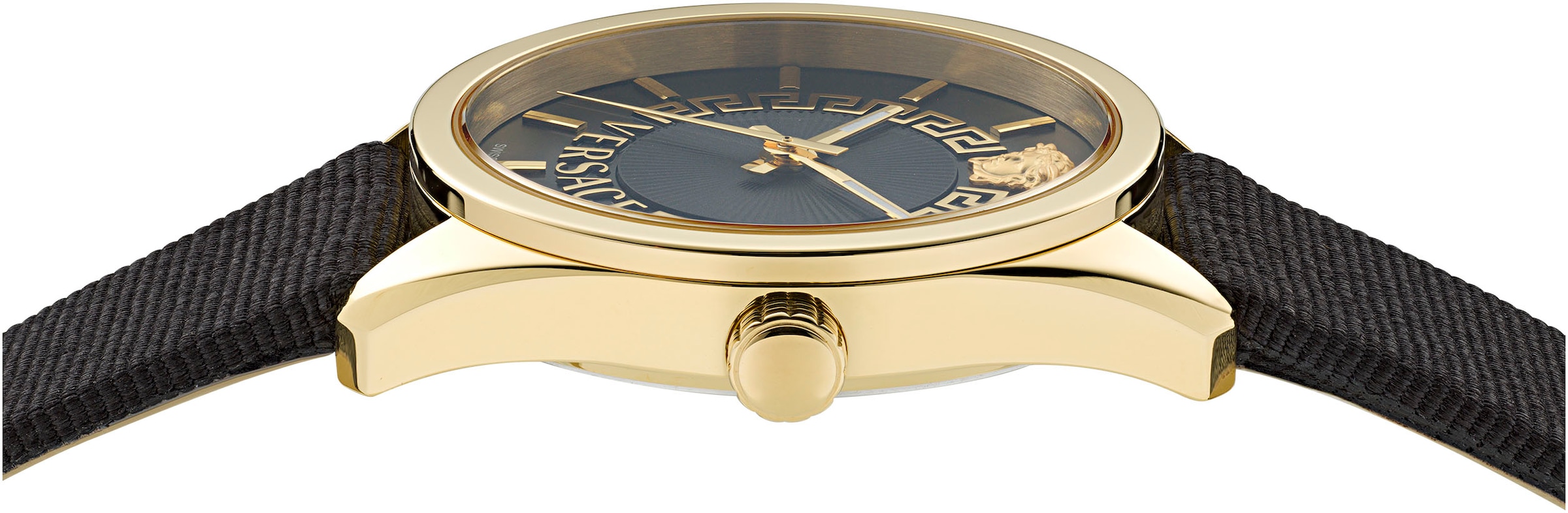 Versace Quarzuhr »NEW V-CIRCLE LADY«, Armbanduhr, Damenuhr, Saphirglas, Swiss Made, analog
