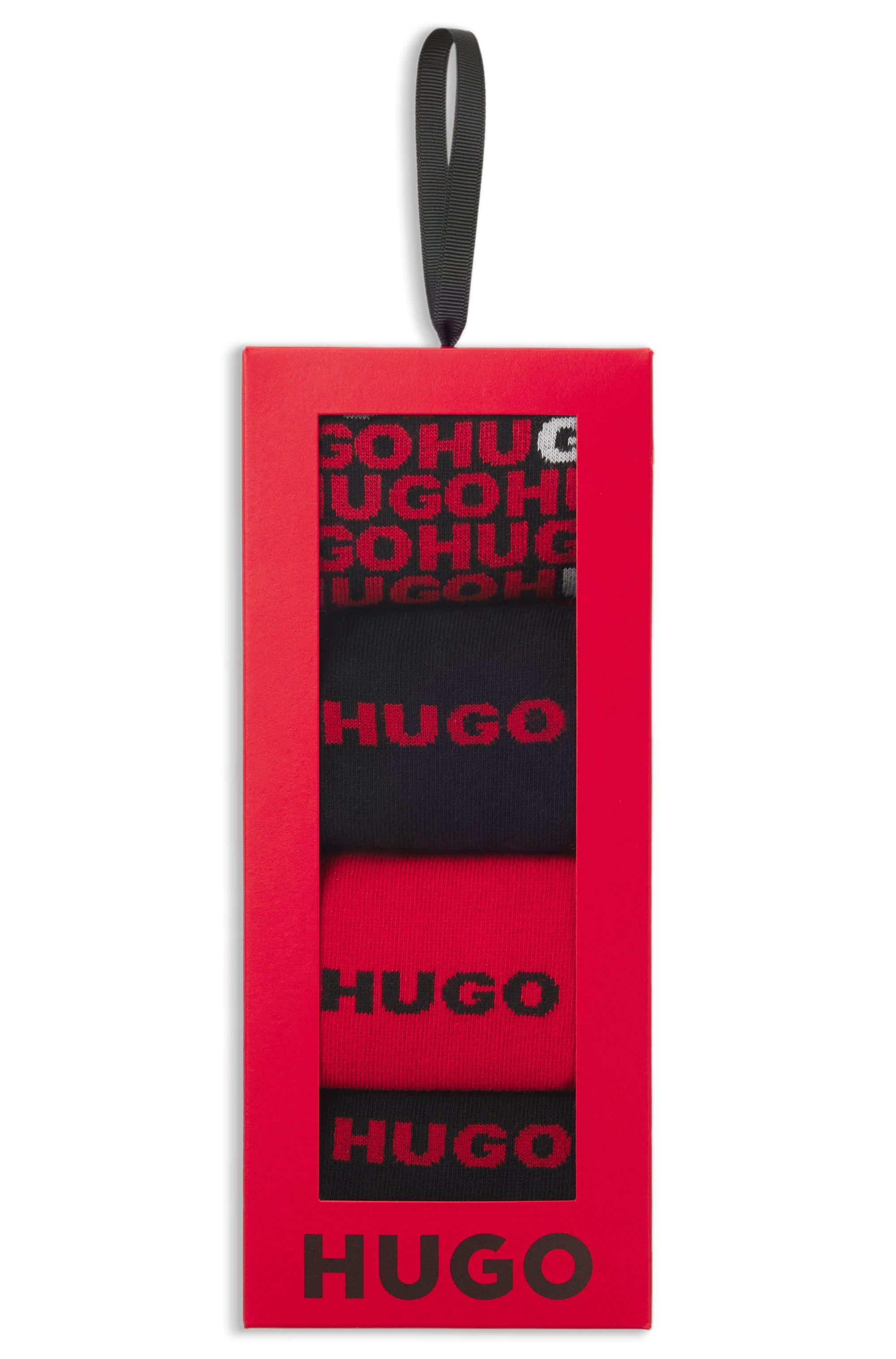HUGO Underwear Socken »4P GIFT TORTUGA« 4 Paar tlg. mittelhoch, mit Logo-Details, in Geschenkbox