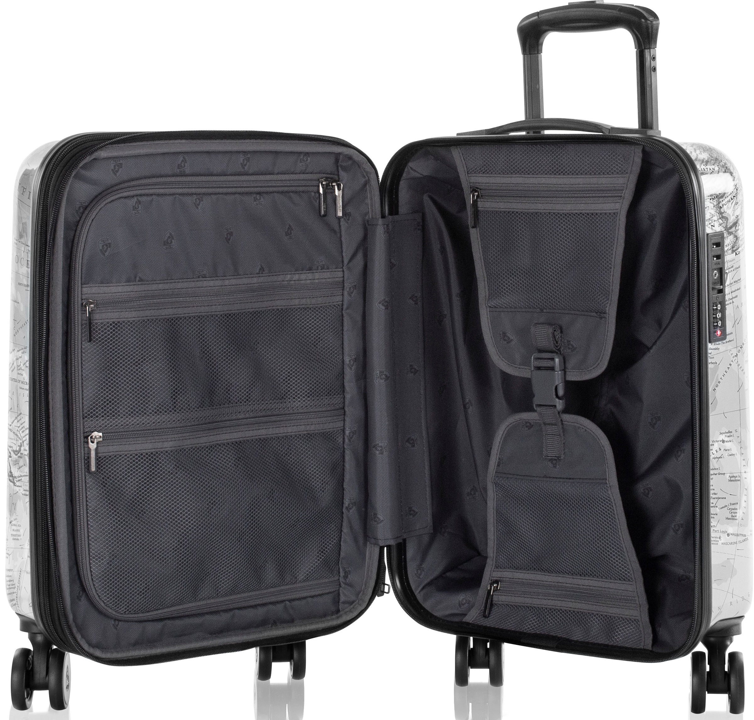 Heys Hartschalen-Trolley »Journey 3G schwarz/weiß, 53 cm«, 4 Rollen, Heys x Joachim Llambi Handgepäck-Koffer Reisegepäck