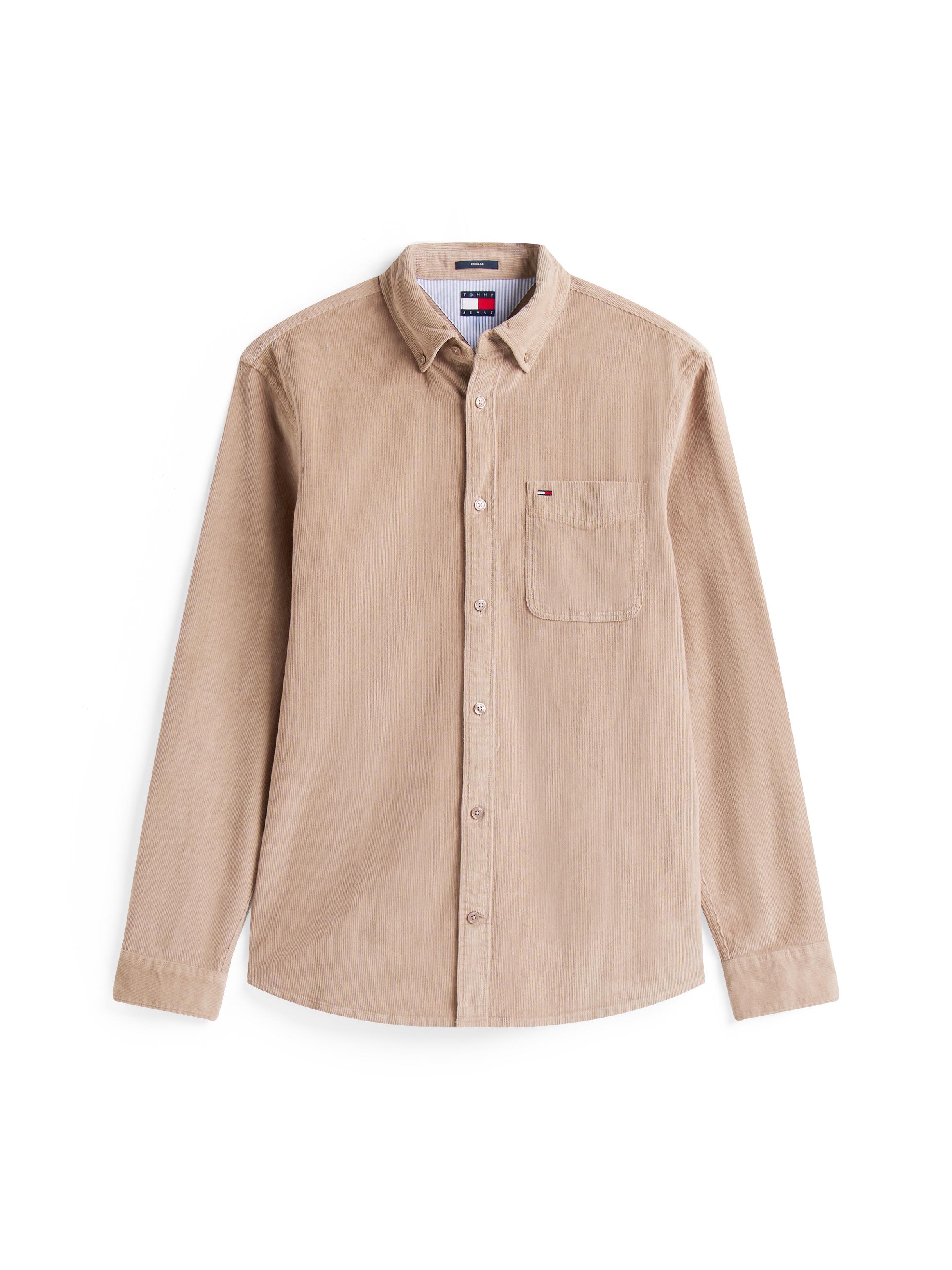 Tommy Jeans Langarmhemd »TJM BABY CORD SHIRT EXT«, Regular Fit, Button-down-Kragen