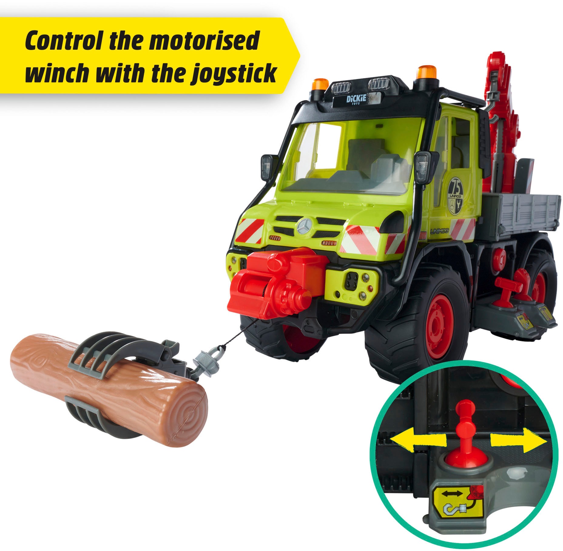 Dickie Toys Spielzeug-Forstmaschine »Unimog U530«, mit Licht & Sound