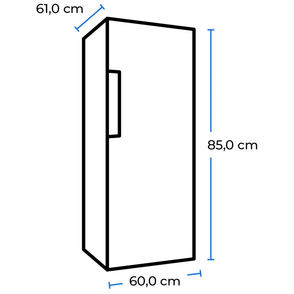 exquisit Vollraumkühlschrank, KS18-V-H-170E weiss, 85,0 cm hoch, 60,0 cm breit