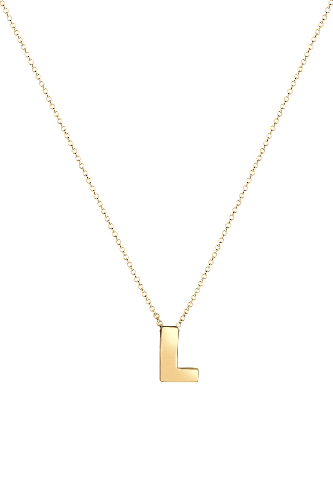 Elli Kette mit Anhänger »Halskette Buchstabe L Initialen 925 Sterling Silber«