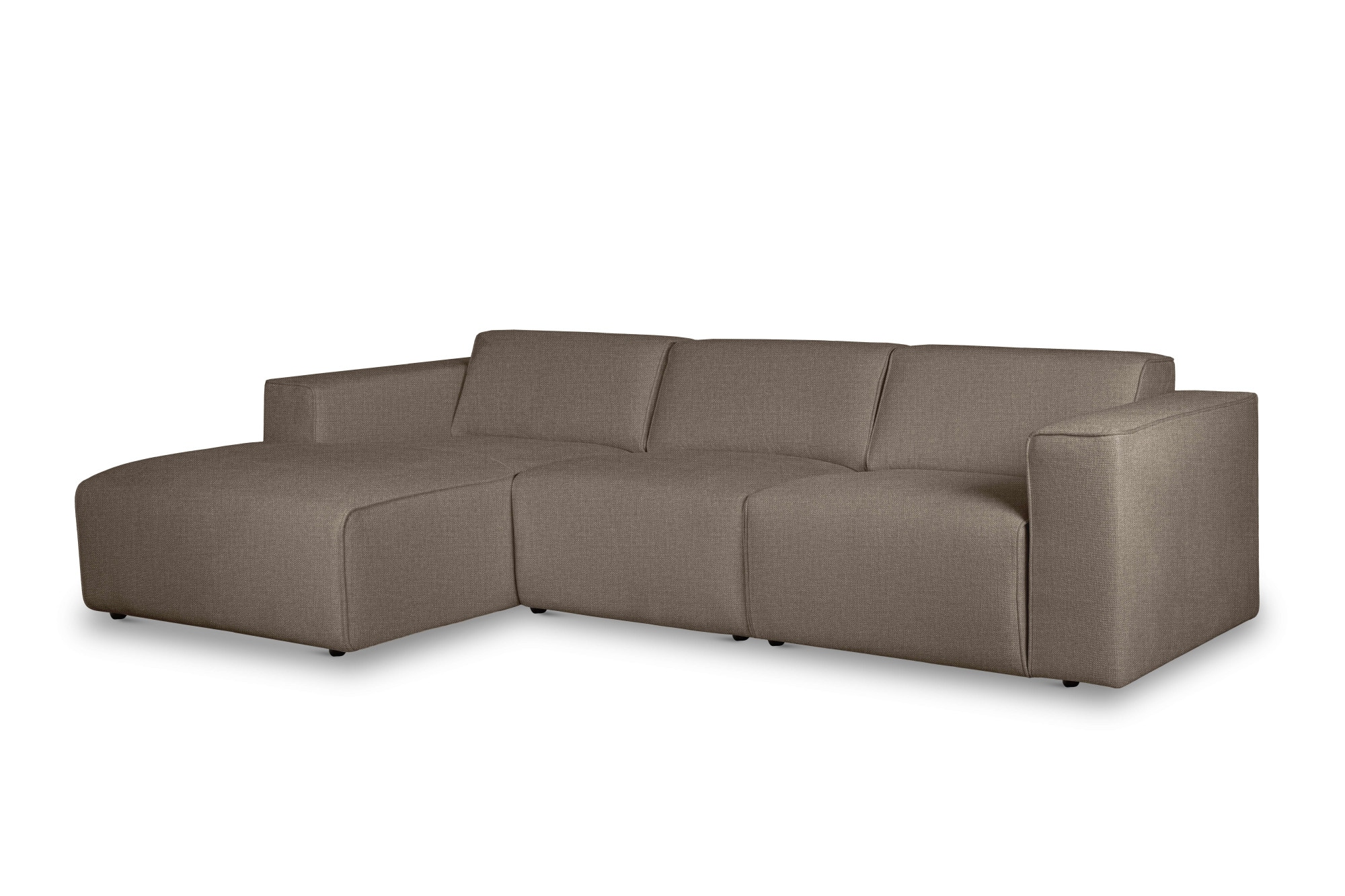 andas Ecksofa »Noord mit Kedernaht, Breite 281 cm, L-Form« Cord, Struktur, Webstoff, mit Wellenunterfederung, Massivholzrahmen