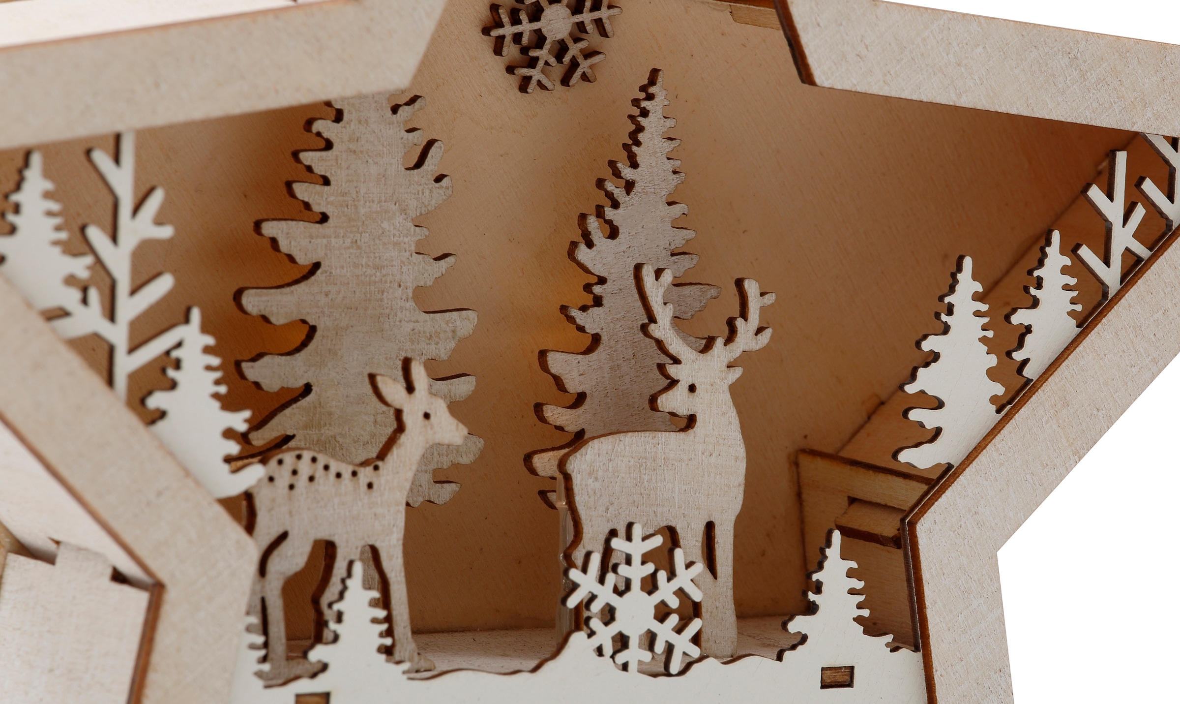 Home affaire Dekostern »Weihnachtsstern, Weihnachtsdeko«, mit Landschaftsszene