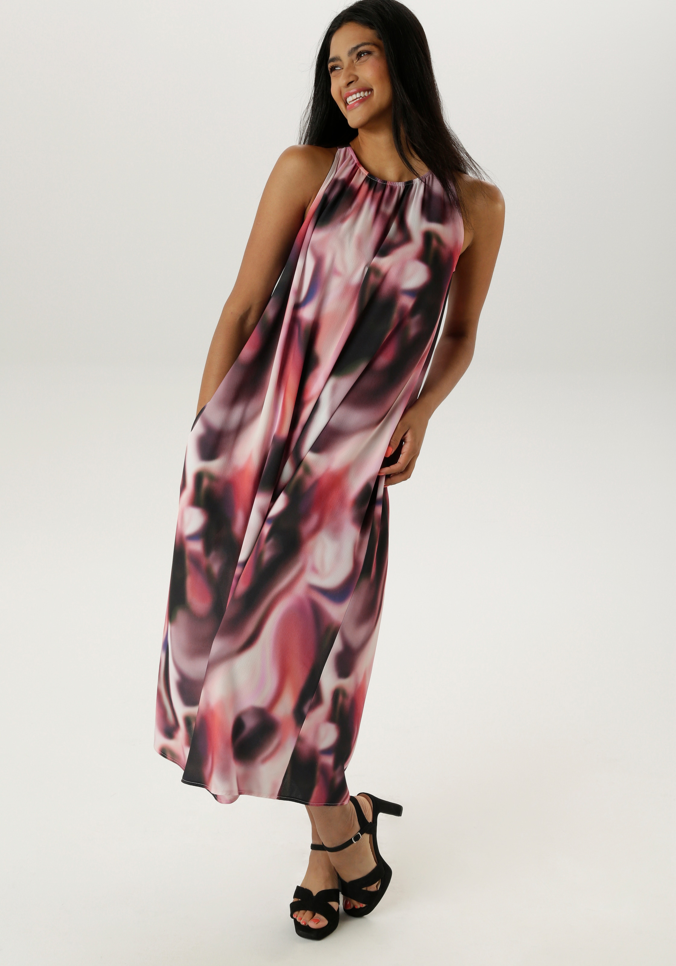 Aniston SELECTED Sommerkleid, in A-Linie und im farbharmonischen Druck