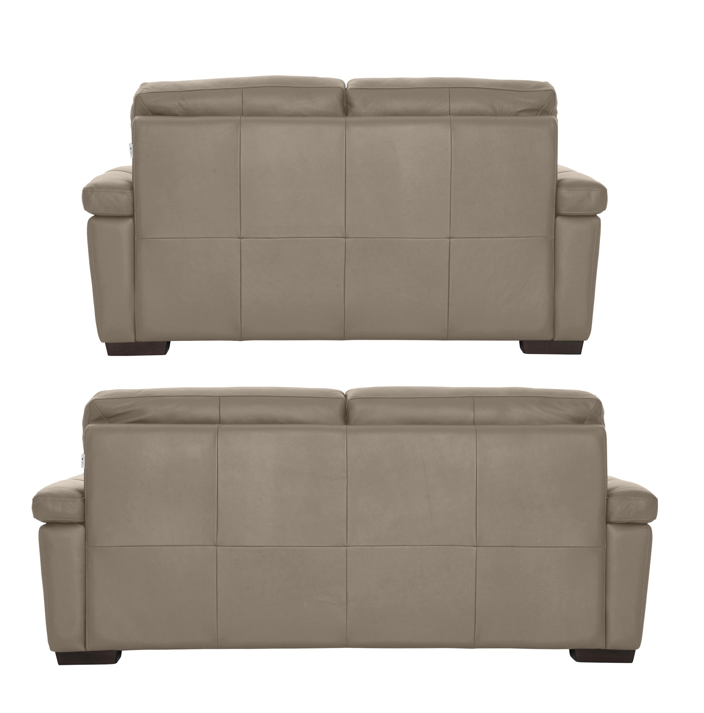 CALIA ITALIA Polstergarnitur »Gaia, hochwertige Garnitur aus 2-Sitzer und 3-Sitzer, edles Design«, (Set, 2 tlg.), Ledergarnitur, in zwei hochwertigen Lederqualitäten