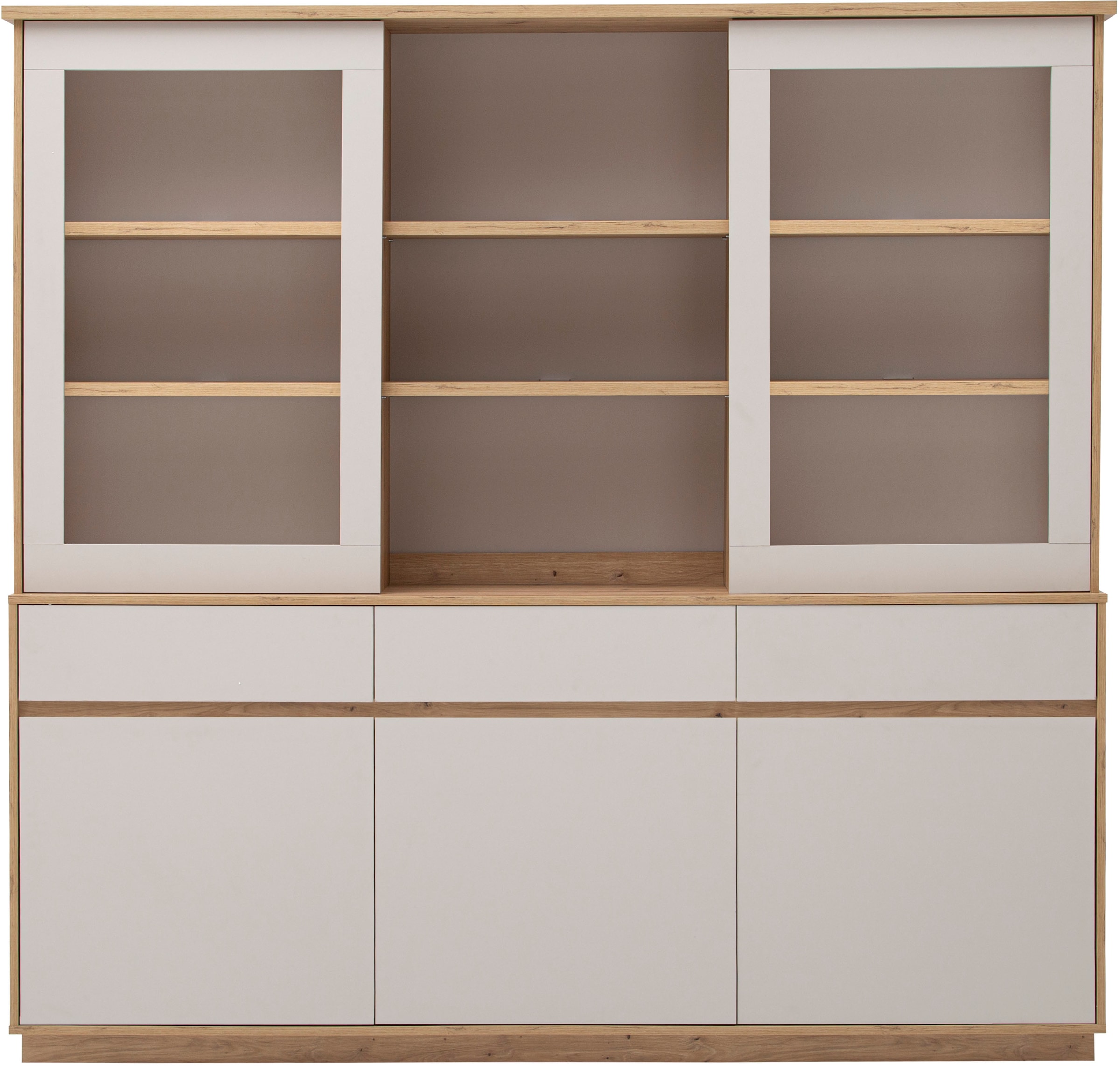 Home affaire Buffet »Sonora, moderner Hochschrank, Buffetschrank in Kaschmir, Regal« filigrane Rahmenoptik, ausreichend Stauraum, vielseitig einsetzbar