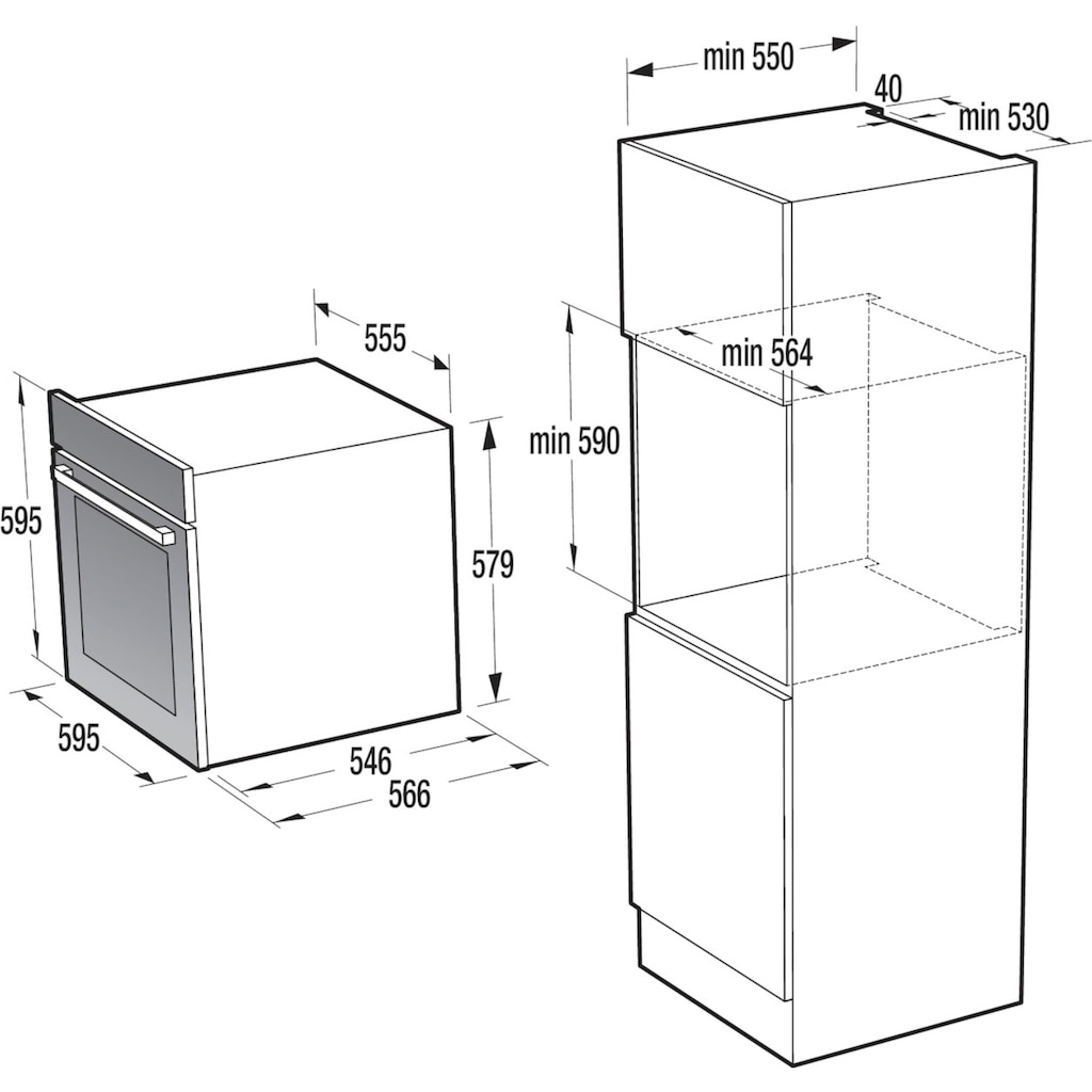 GORENJE Einbaubackofen »BO 798 S37BG«, BO798 S37BG, Aqua-Reinigungsfunktion