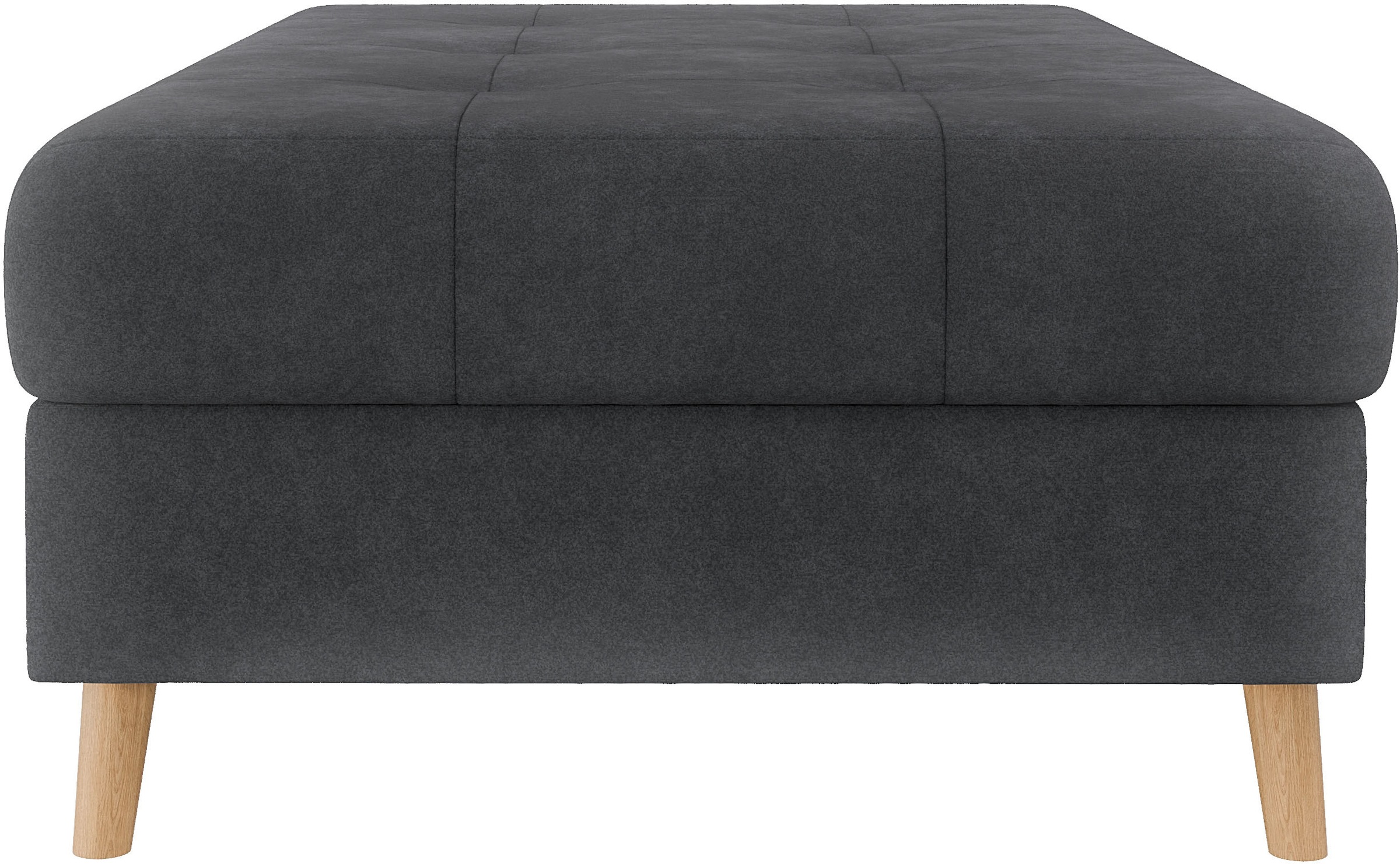 Home affaire Polsterhocker »CHARRE XXL, Steppung im Sitzbereich, Maße: B/T/H: 118/73/40 cm«, passend zur Serie CHARRE, auch in Cord und Bouclé