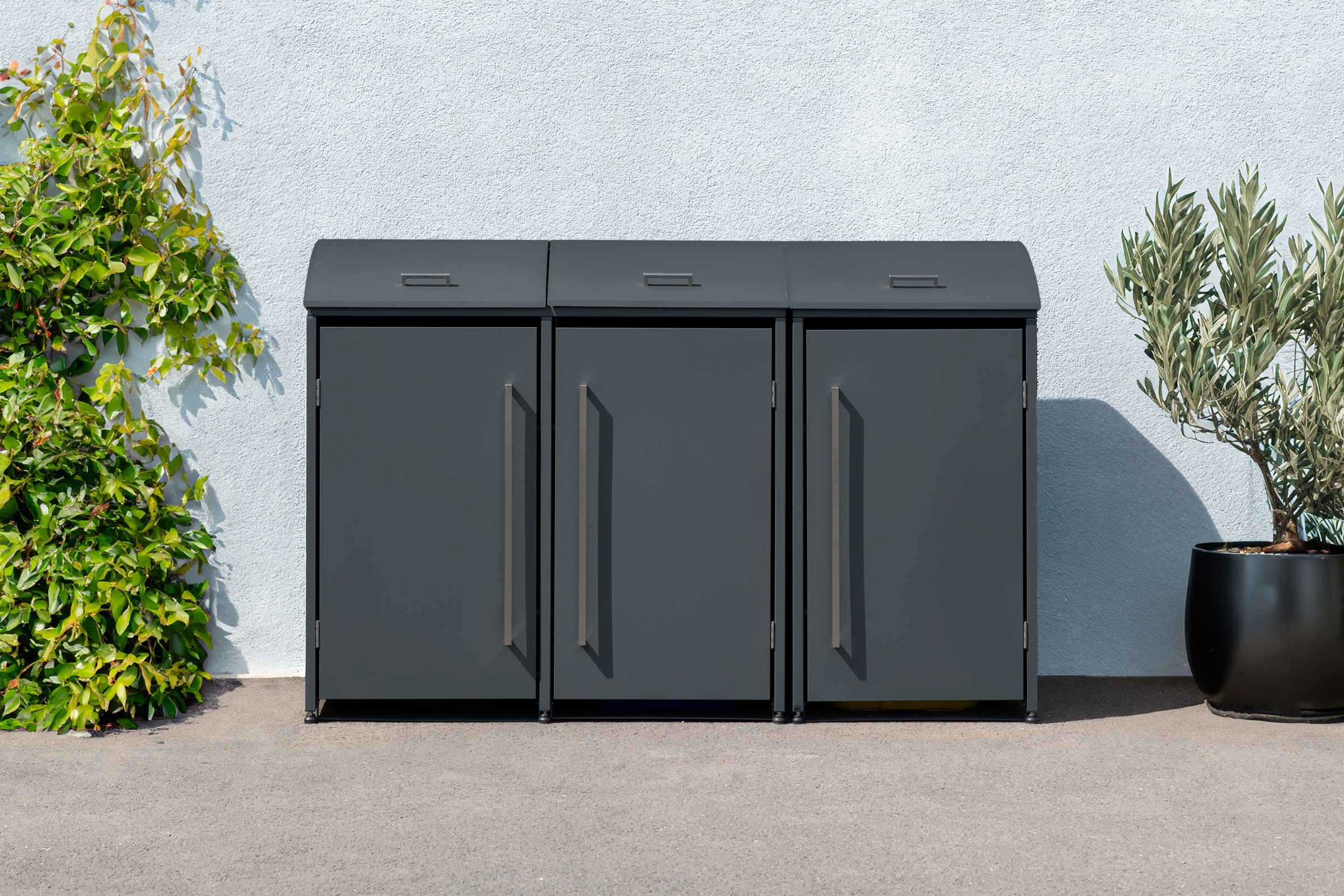 WESTMANN Mülltonnenbox »Moderna 3« Platz für 3 Mülltonnen je 240 L, BxHxT: 211x83x135 cm
