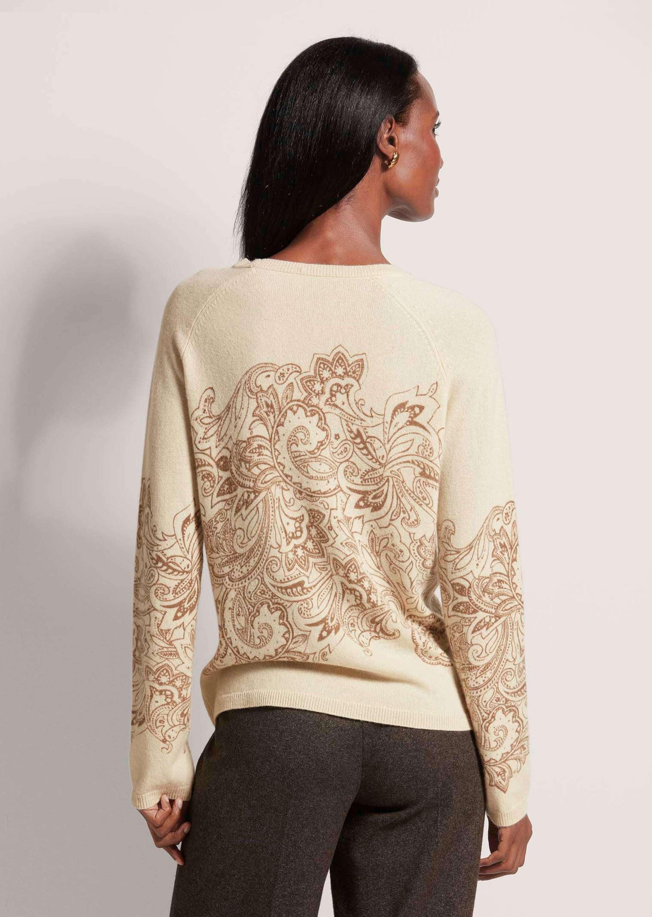 MADELEINE Longpullover »Kaschmirpullover Kaschmirpullover mit einzigartigem Print«