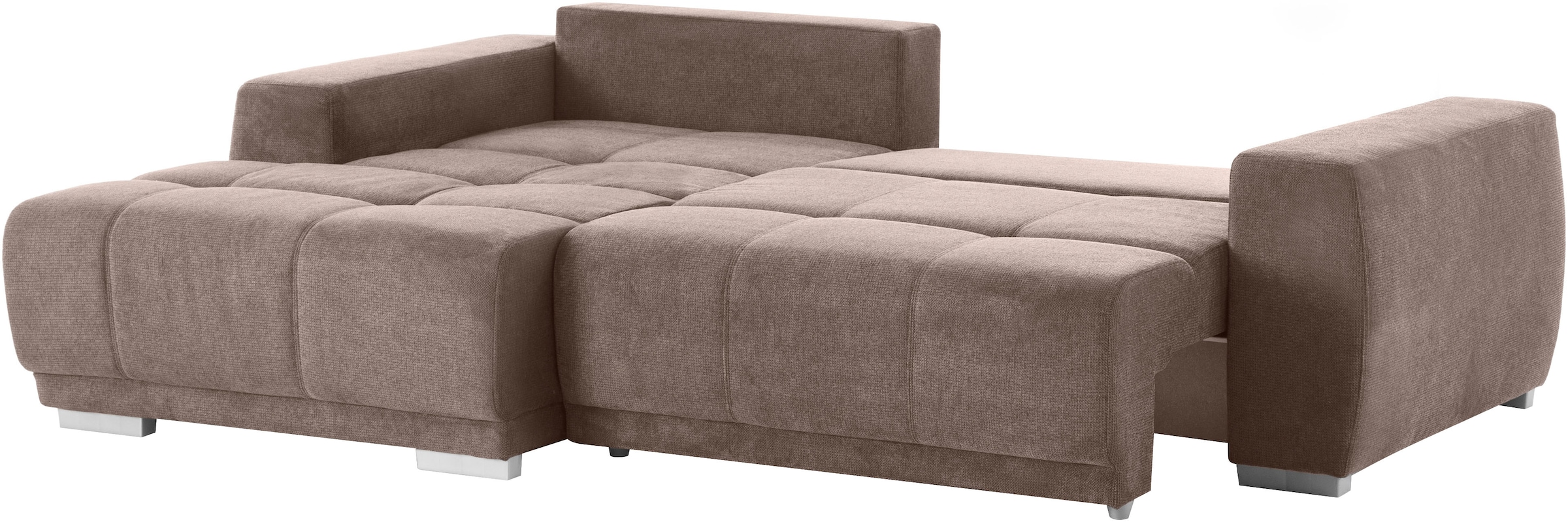 INOSIGN Ecksofa »Bolero L-Form«, wahlweise mit Bettfunktion & Bettkasten