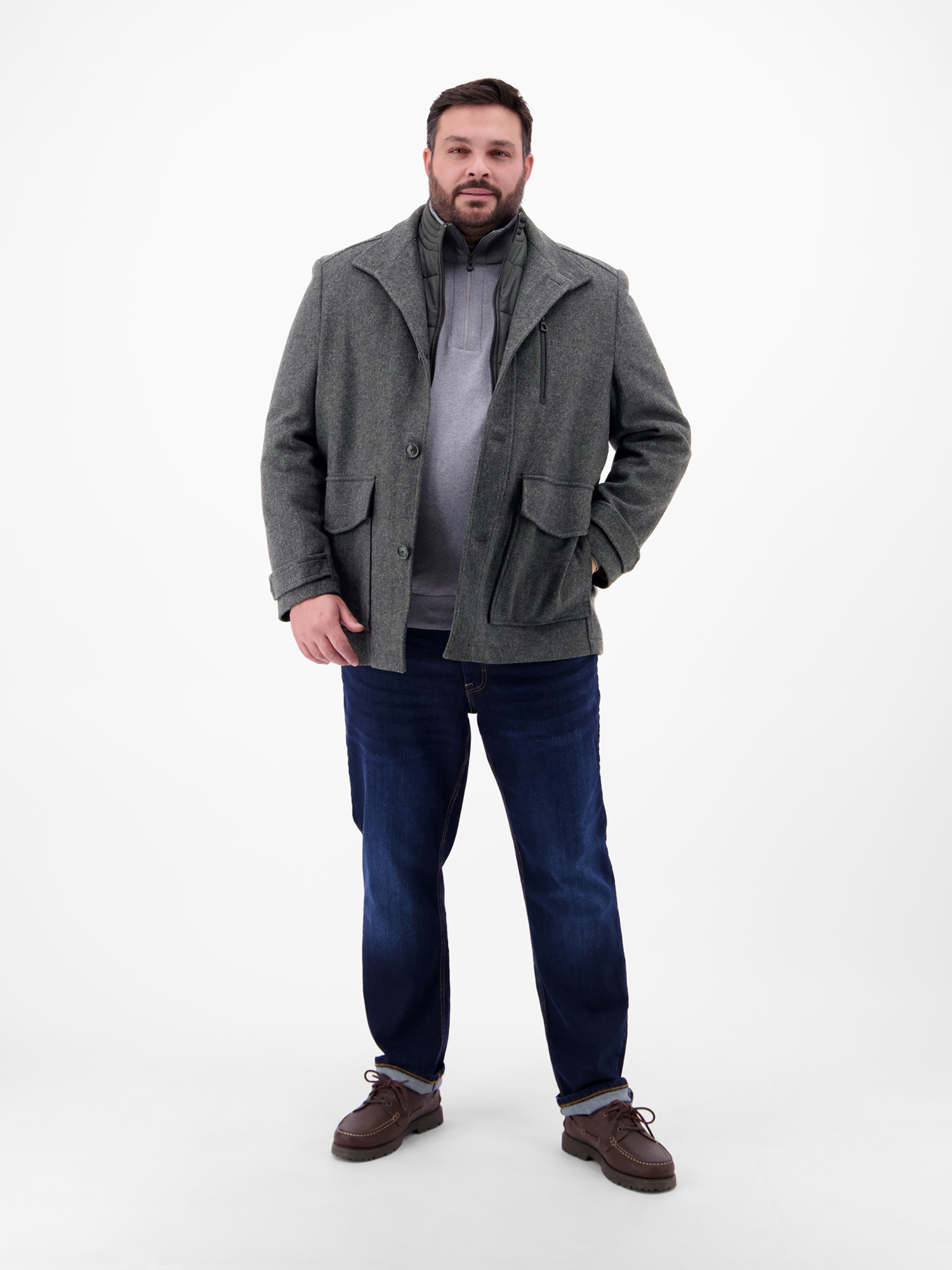 LERROS Wollmantel »Kurzmantel für Herren in Großen Größen«