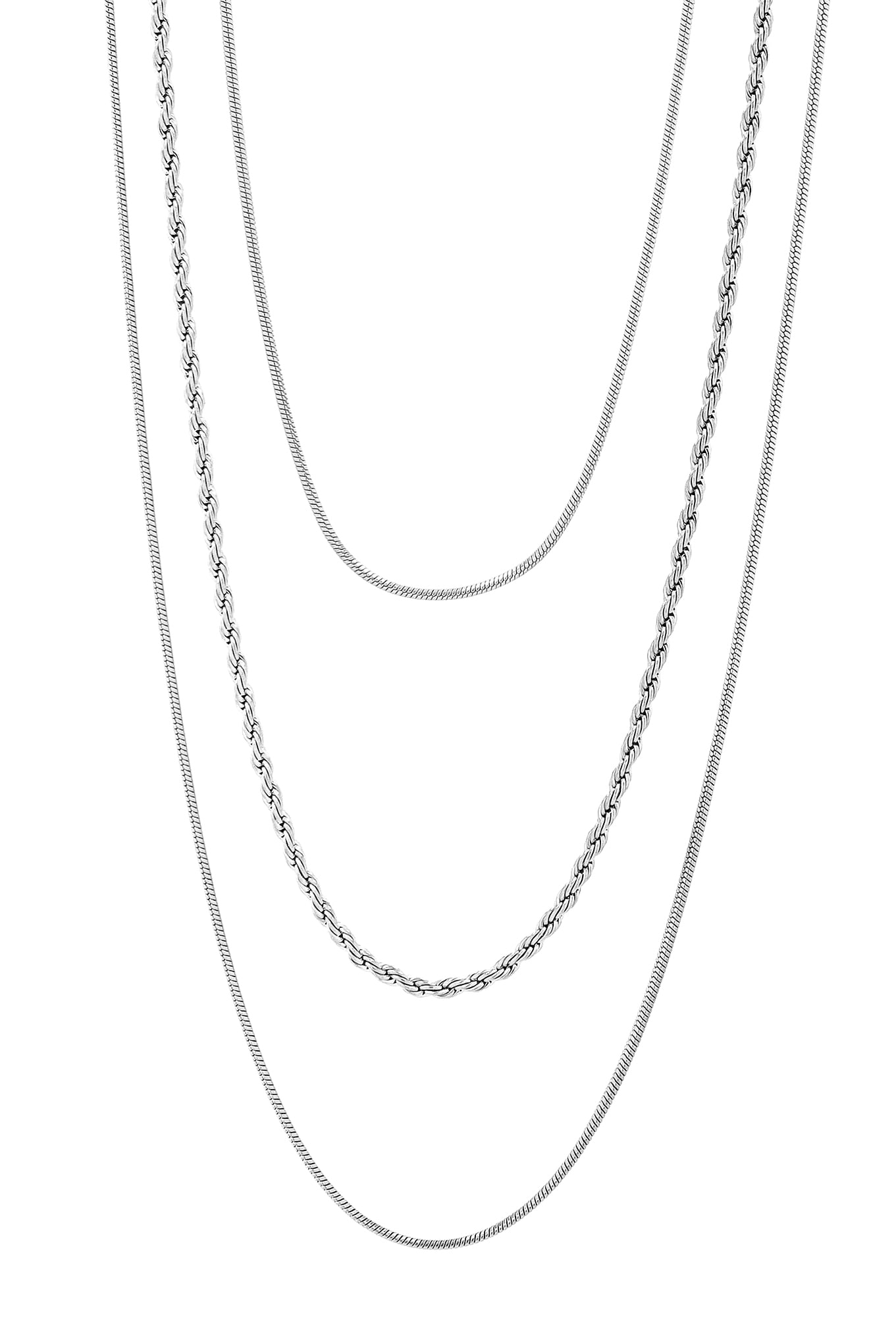 Adelia´s Gliederkette »Edelstahl Halskette Layering Kette«