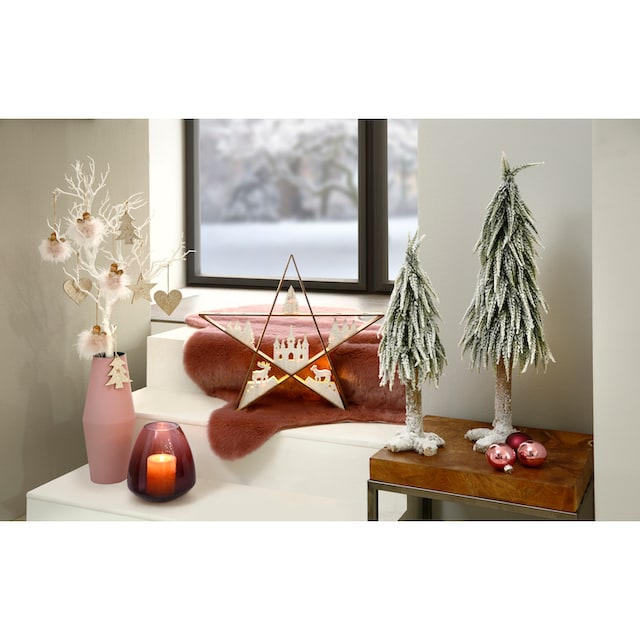 Home affaire Dekobaum, mit dekorativem Schnee, Höhe ca. 53 cm + 70 cm auf  Rechnung bestellen