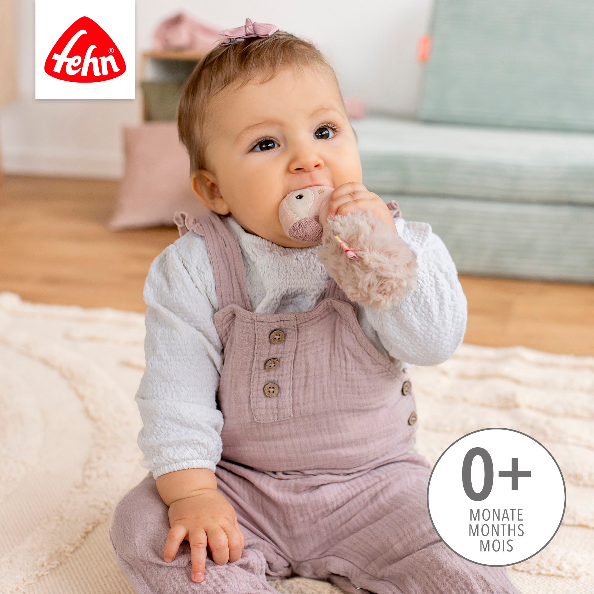 Fehn Greifspielzeug »Lazy, Crazy & Pink, Stabgreifling Flamingo«