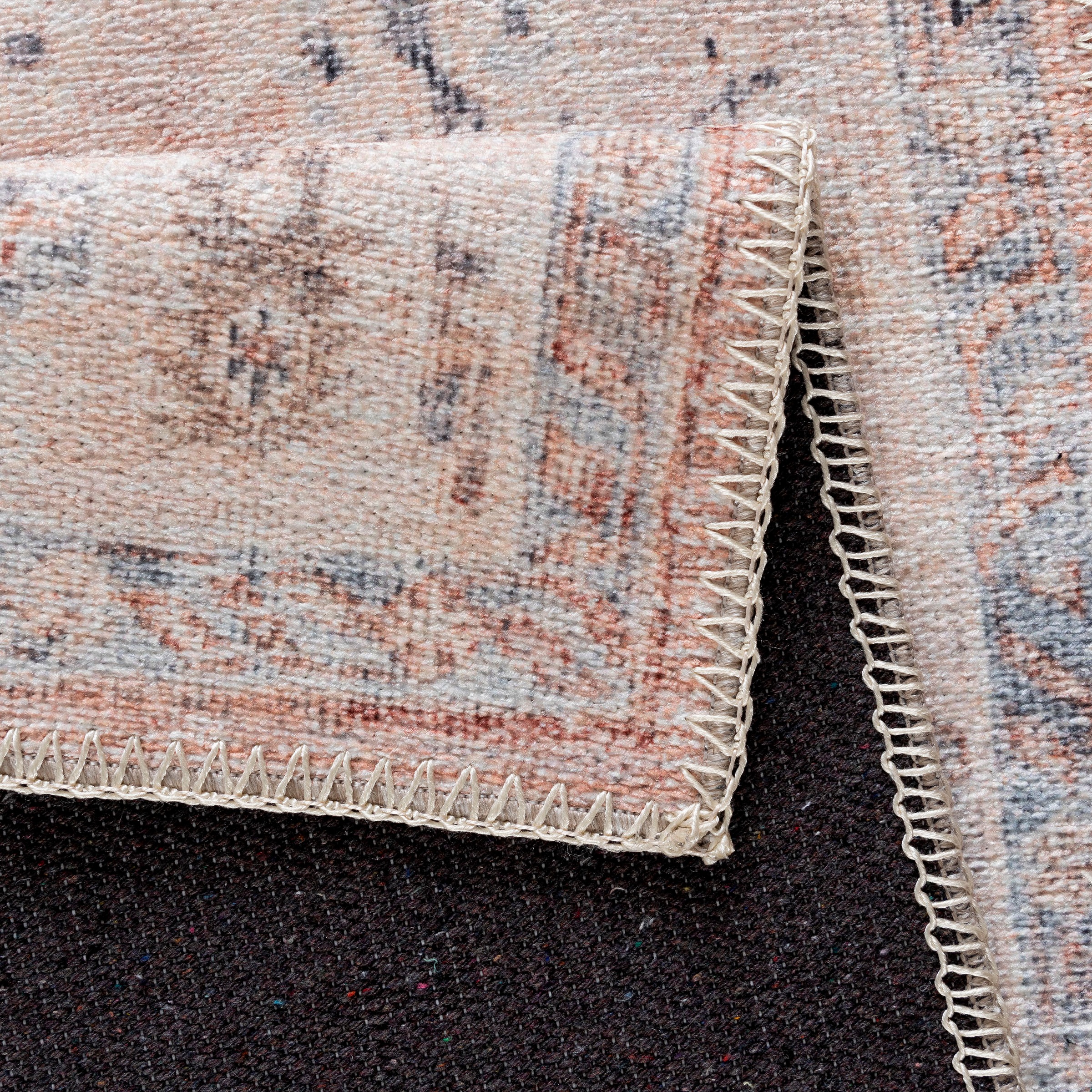 Sehrazat Teppich »Vintage 3520«, rechteckig, 4 mm Höhe, Kurzflor, waschbar, Chenille mit Baumwolle, Wohnzimmer