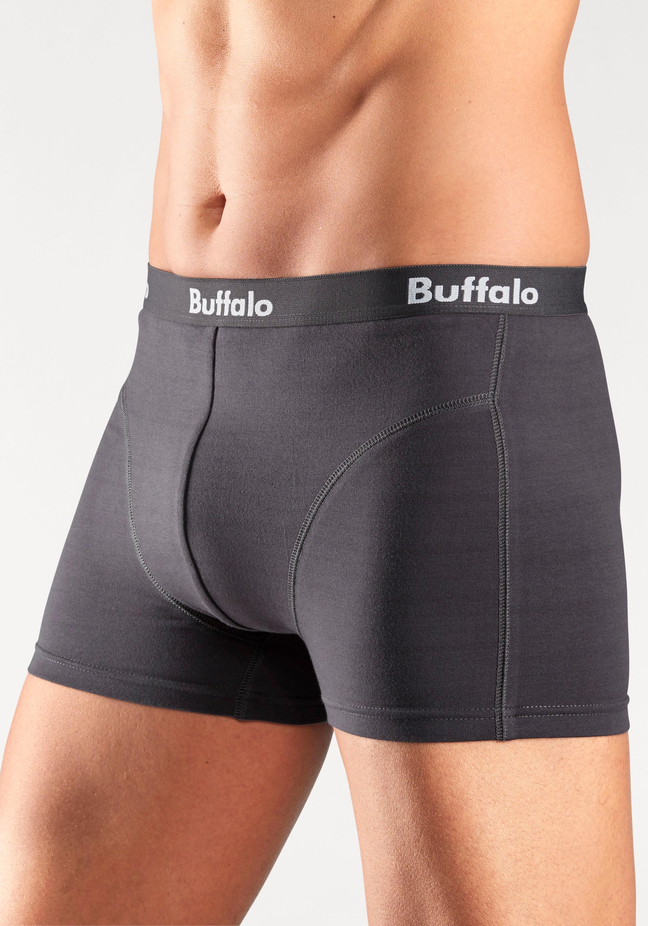 Buffalo Boxer »Boxershorts für Herren«, (Packung, 3 St.), mit Overlock-Nähten vorn