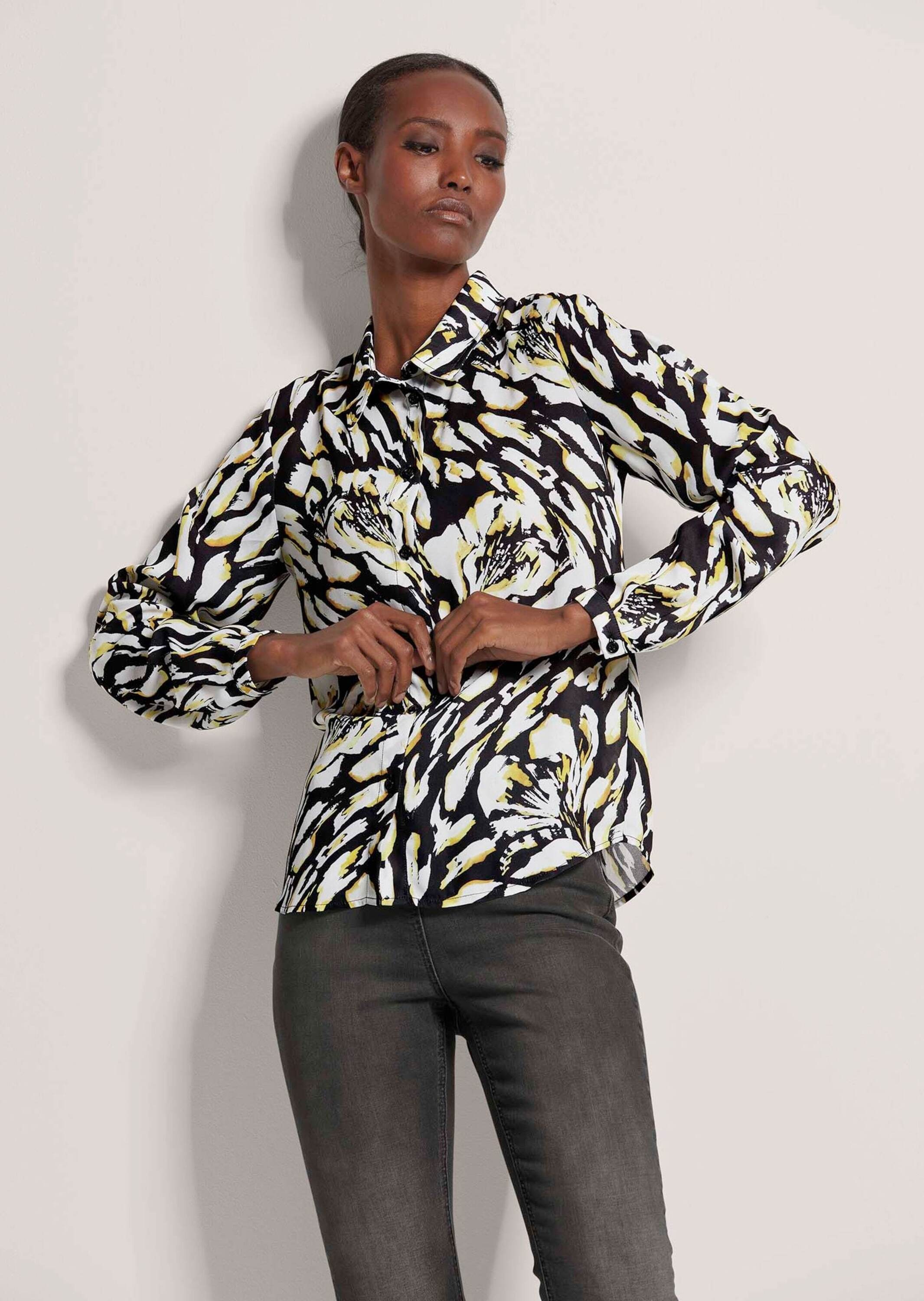 MADELEINE Hemdbluse »Bluse Hemdbluse mit Unikat-Print«