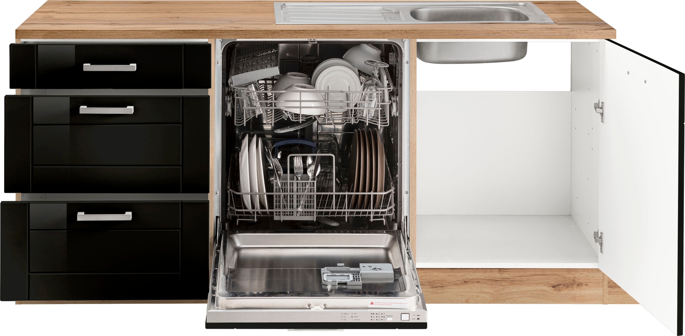 KOCHSTATION Winkelküche »KS-Tinnum«, mit E-Geräten, Stellbreite 240/330 cm