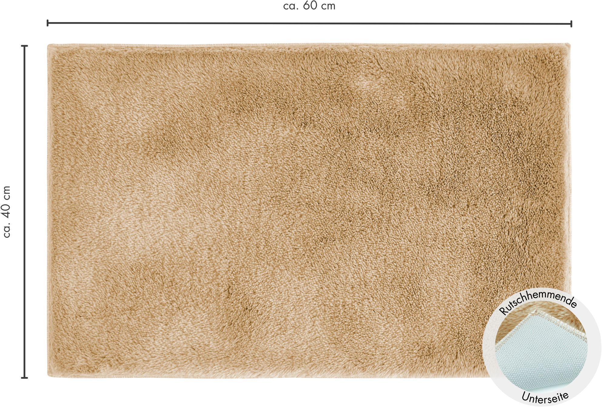 Andiamo Badematte »Florida« Höhe 23 mm rutschhemmend beschichtet fußbodenheizungsgeeignet | schnell trocknend Uni Farben, besonders weich, auch als 2er Set erhältlich