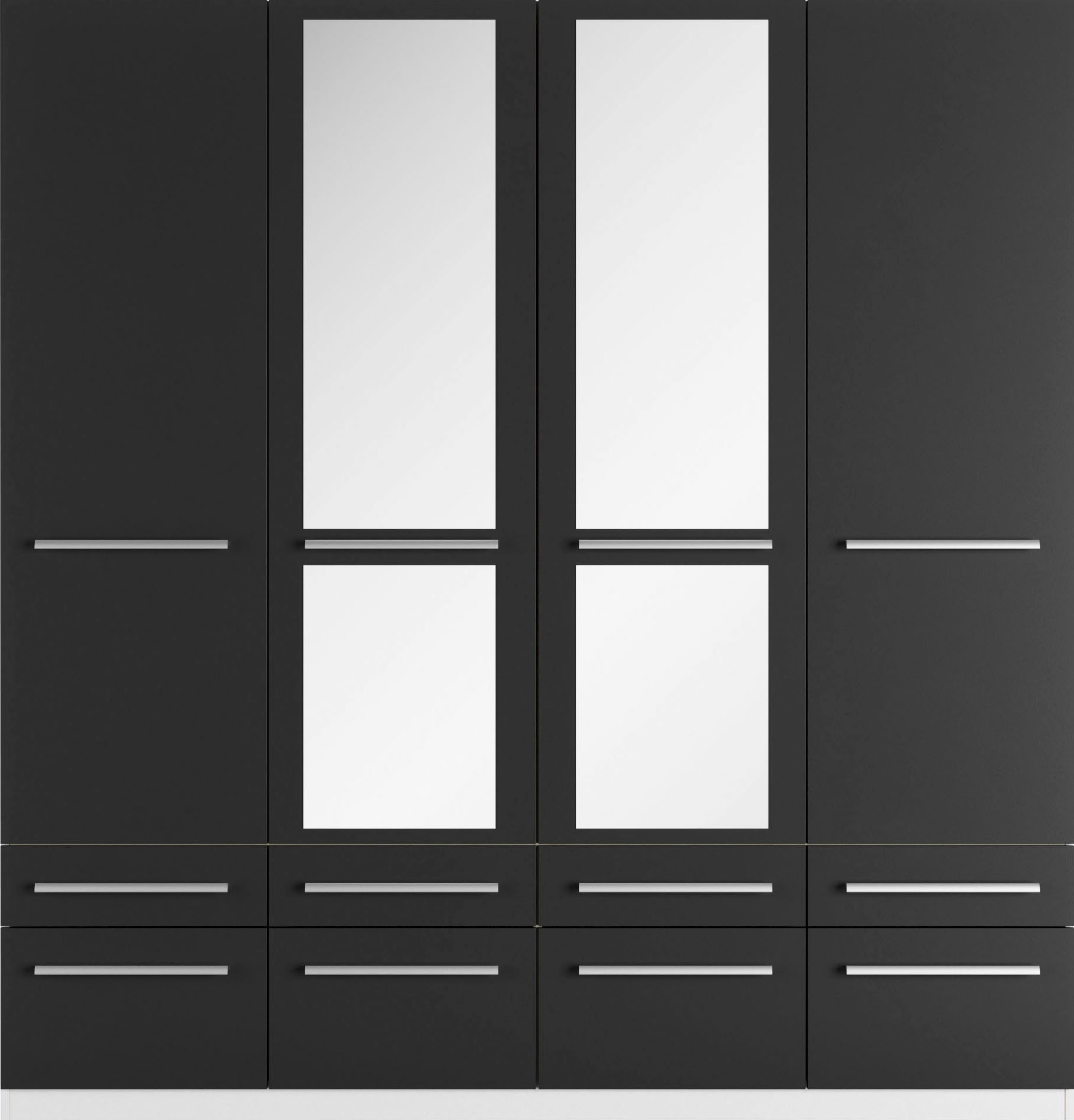 priess Kleiderschrank »Schrank Garderobe Wäscheschrank Barcelona in 5 Breiten«, viel Stauraum, geräumige Schubkästen, mit Spiegel, MADE IN GERMANY