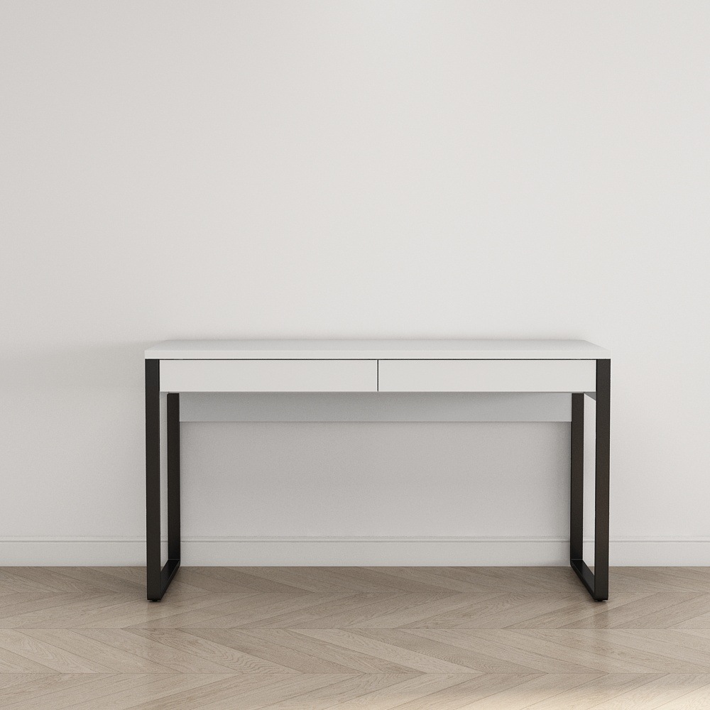 OTTO home Schreibtisch »Moid, Computertisch im modernen Design,« Breite 120/140/160 cm, mit Metallbeinen & Schublade